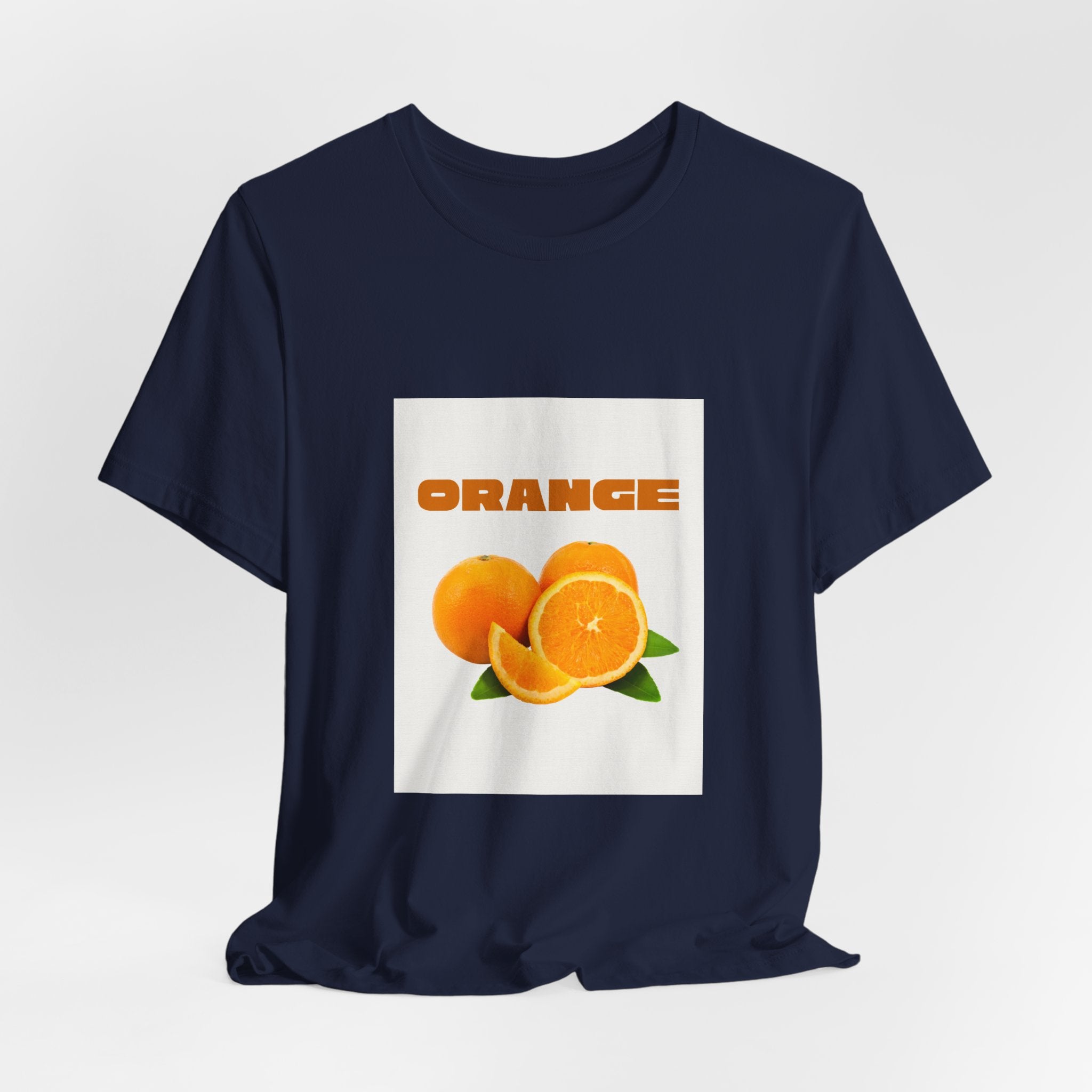 Orange Fruit Graphic Tee — "ORANGE" Retro Citrus T-Shirt