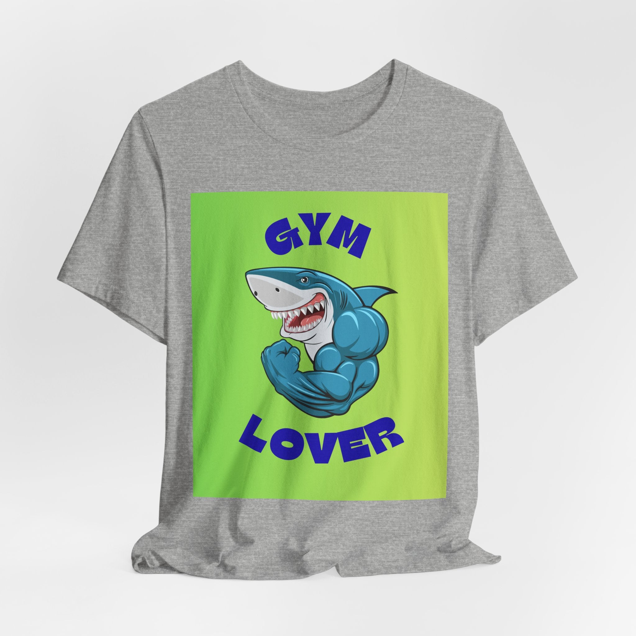 Gym Lover T-Shirt — Funny Muscular Shark Fitness Tee
