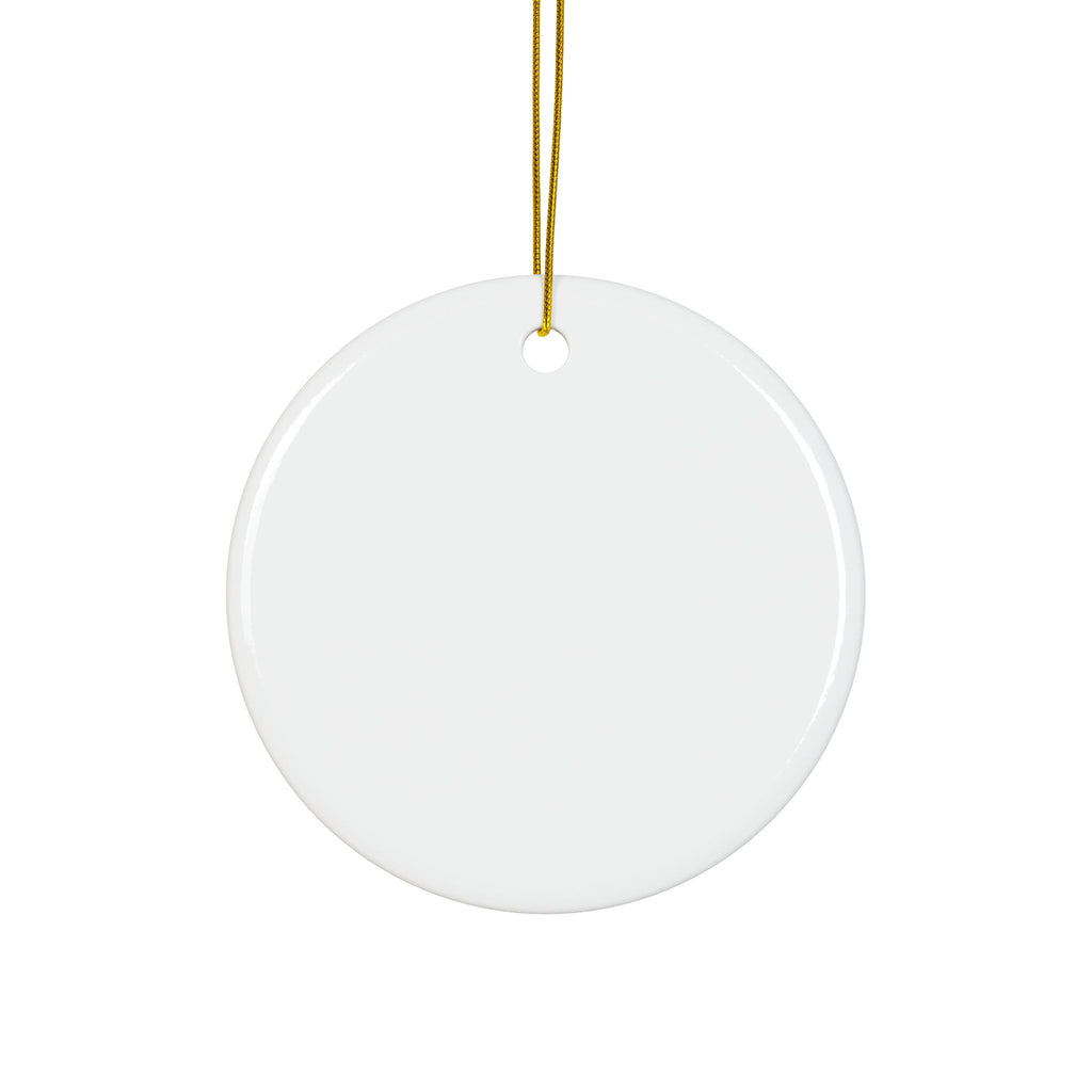 Mood Emoji Ceramic Ornament — Double-Sided Decorative Holiday Ornament