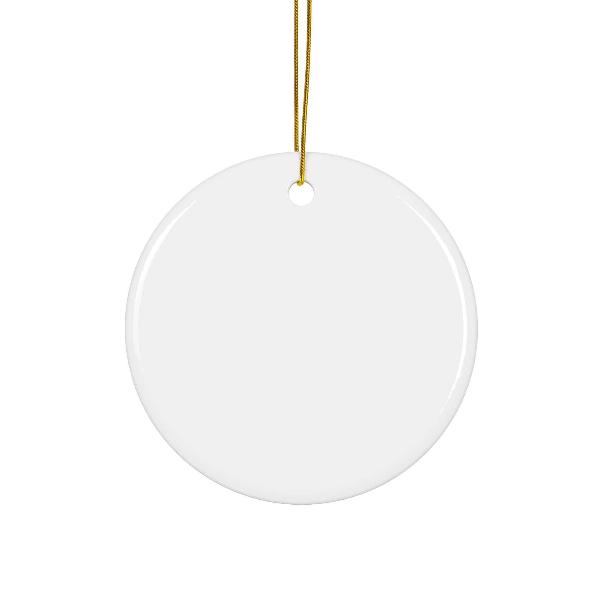 Mood Emoji Ceramic Ornament — Double-Sided Decorative Holiday Ornament