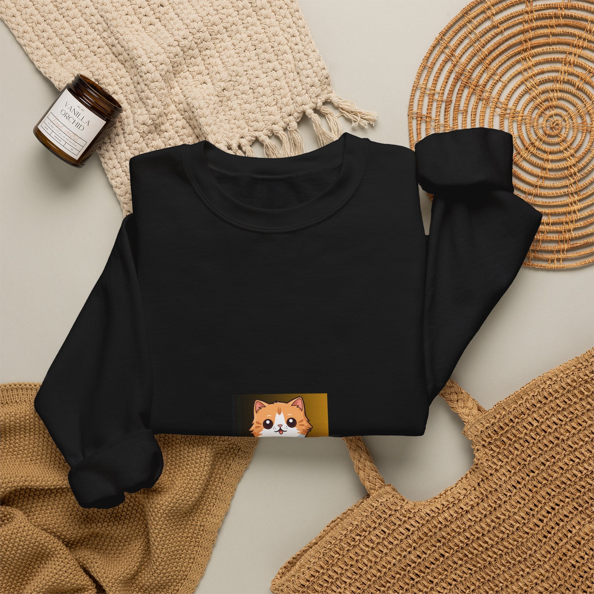 Corgi Smile Crewneck Sweatshirt — Cute Dog Graphic Pullover