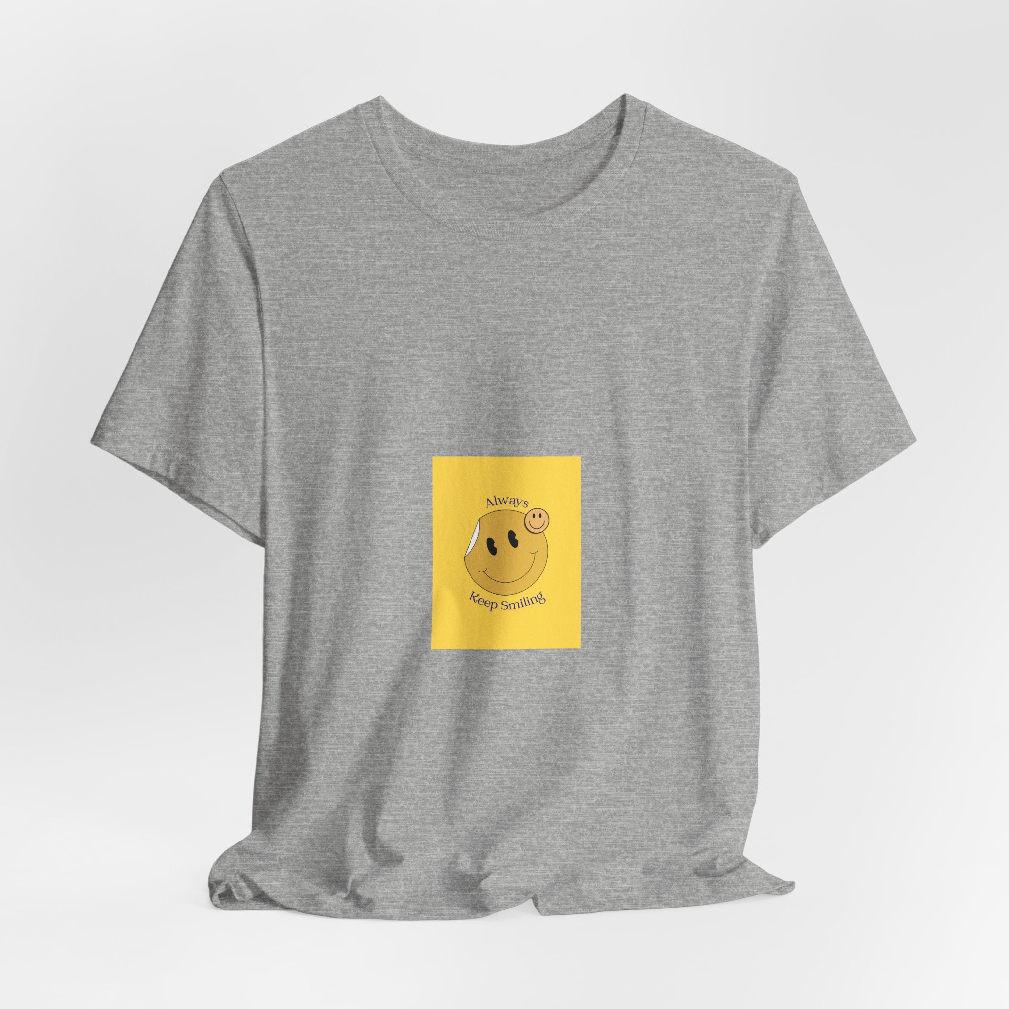 Smiley Bagel Tee — Cute ‘Always Happy’ Yellow Snack Graphic T-Shirt