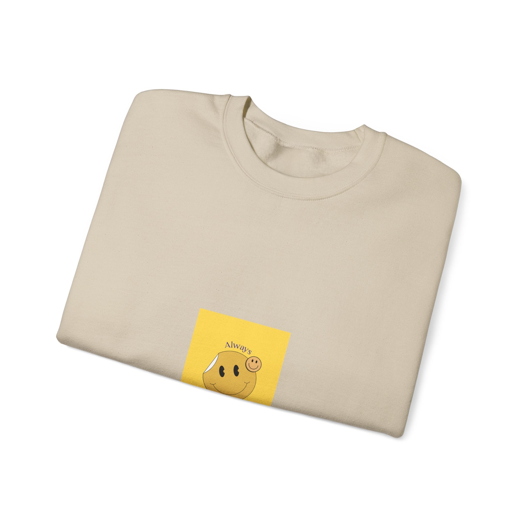 Smile Sunshine Crewneck Sweatshirt — Retro Smiley Face Graphic