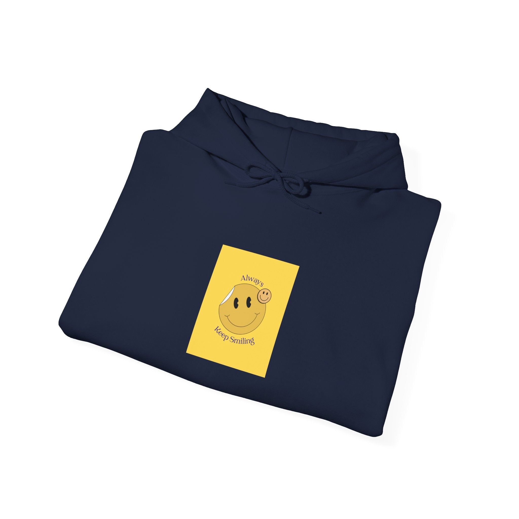 Smiley Sunshine Hoodie — 'Good Vibes Only' Yellow Graphic Sweatshirt