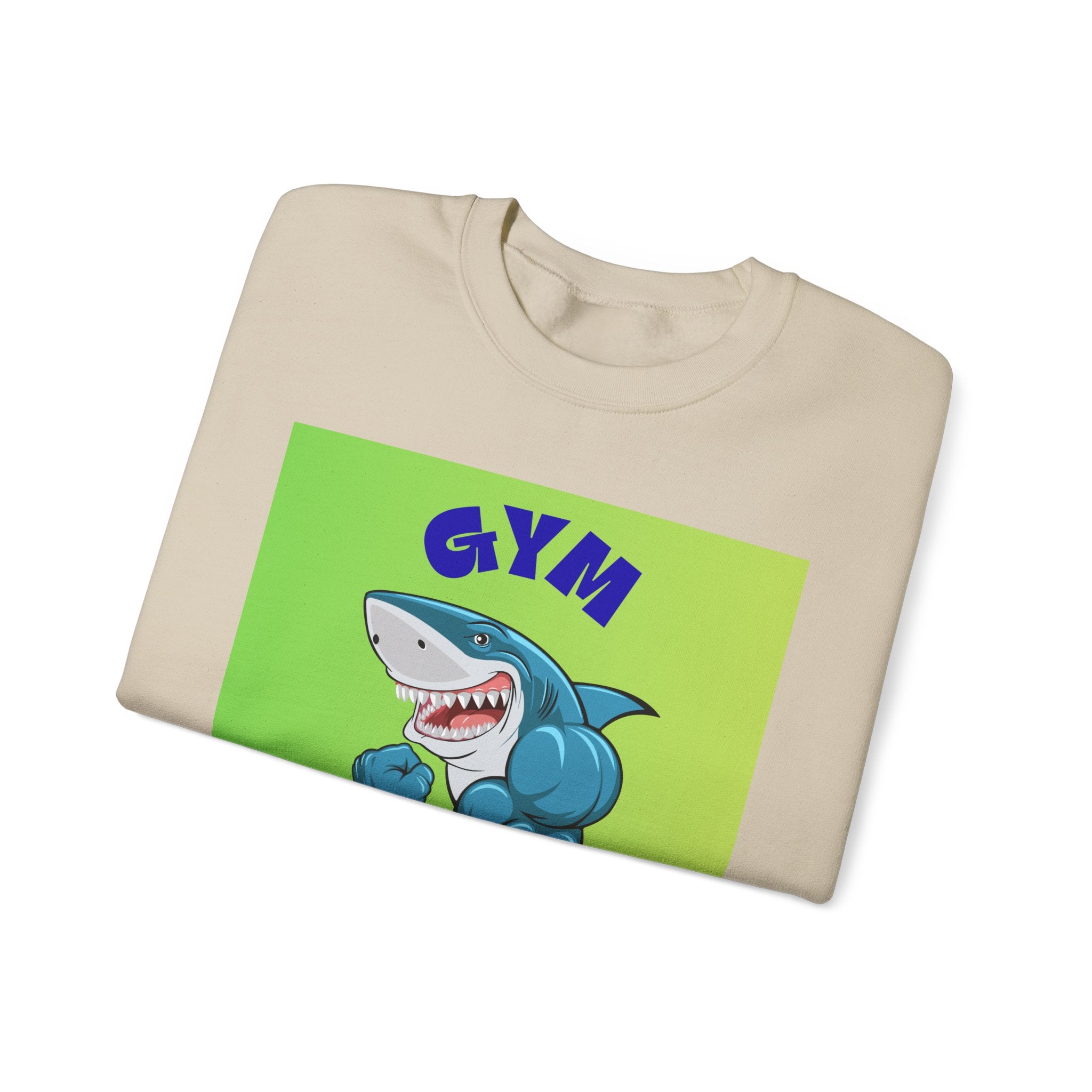 Gym Lover Sweatshirt — Muscular Shark Fitness Crewneck