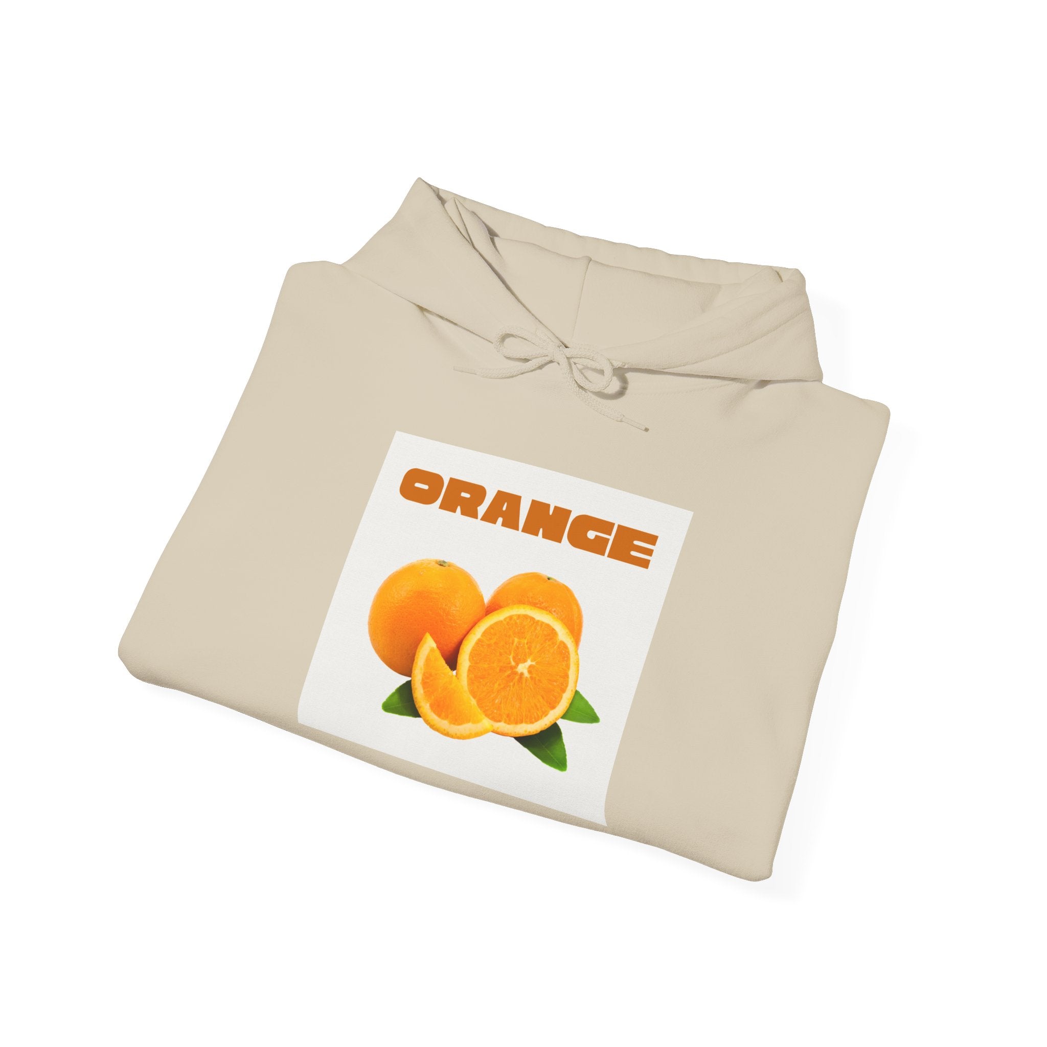 Orange Fruit Graphic Hoodie – Retro Citrus Design