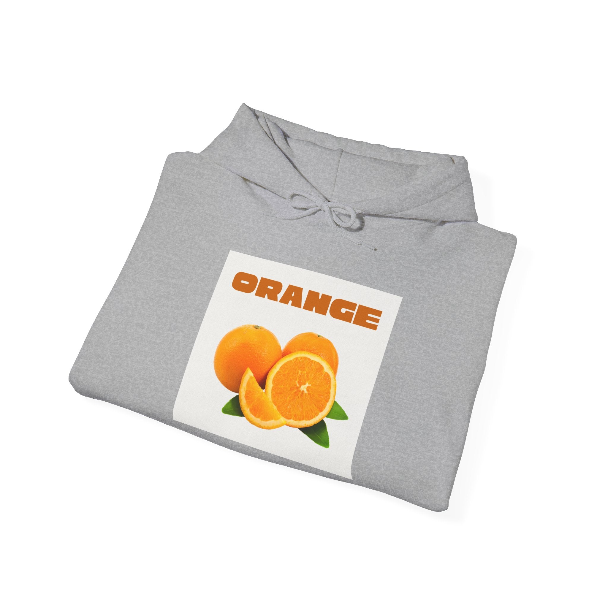 Orange Fruit Graphic Hoodie – Retro Citrus Design