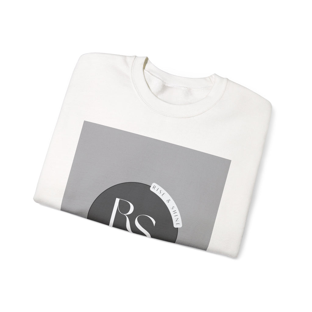 RS Monogram Crewneck Sweatshirt — Minimalist Gray Logo Pullover