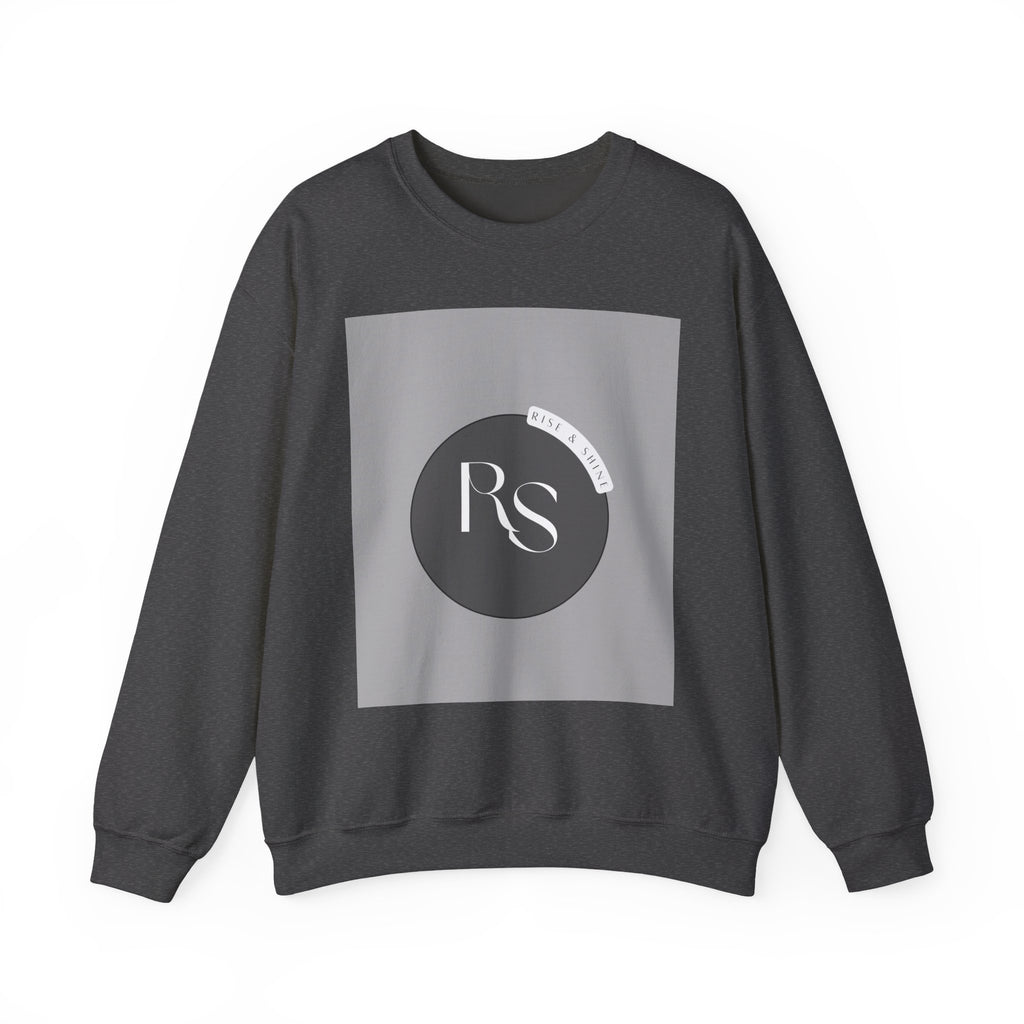 RS Monogram Crewneck Sweatshirt — Minimalist Gray Logo Pullover