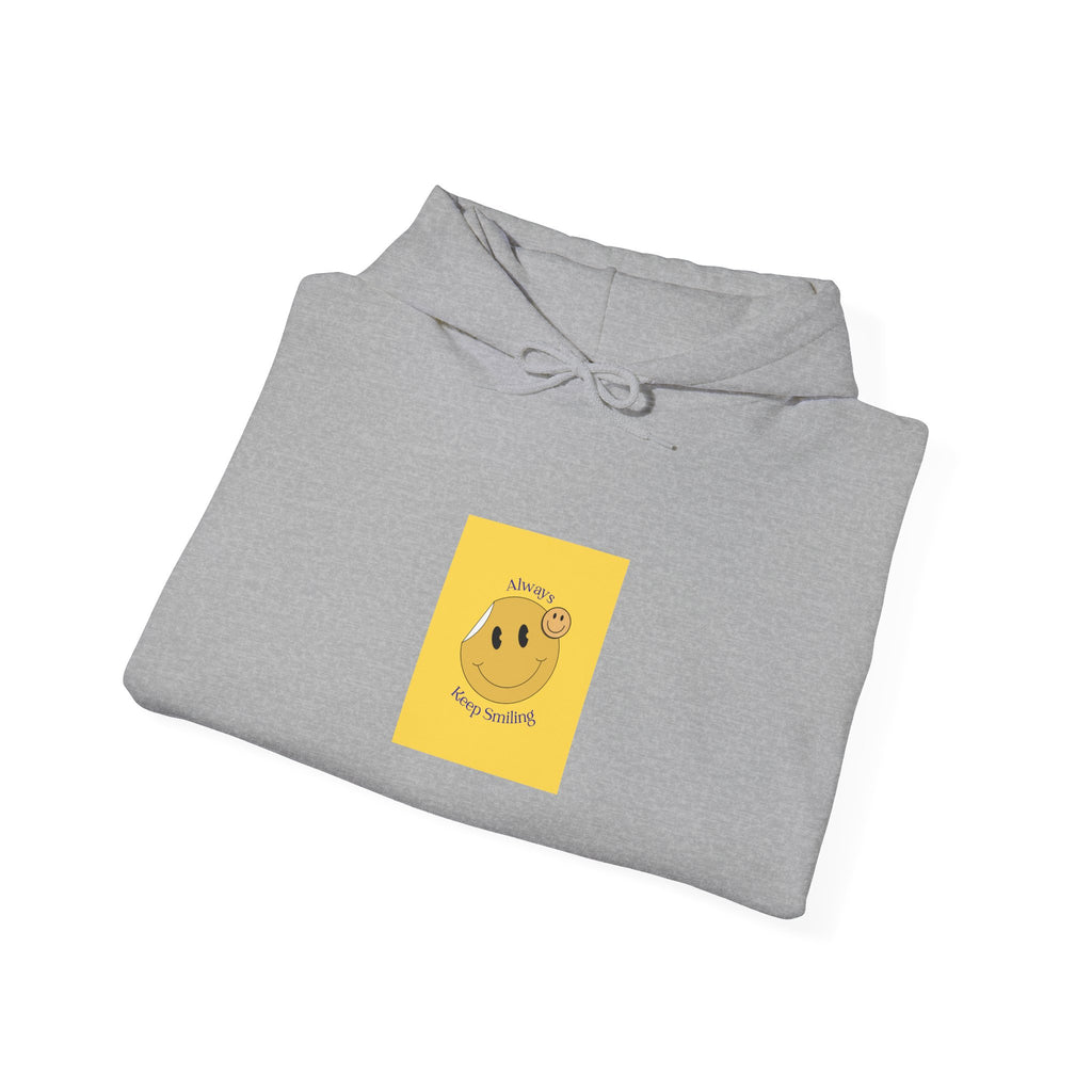 Smiley Sunshine Hoodie — 'Good Vibes Only' Yellow Graphic Sweatshirt