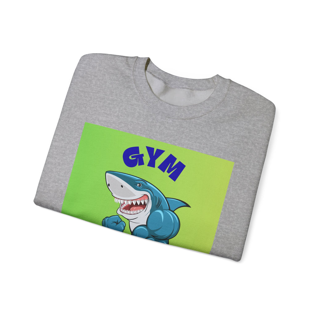 Gym Lover Sweatshirt — Muscular Shark Fitness Crewneck