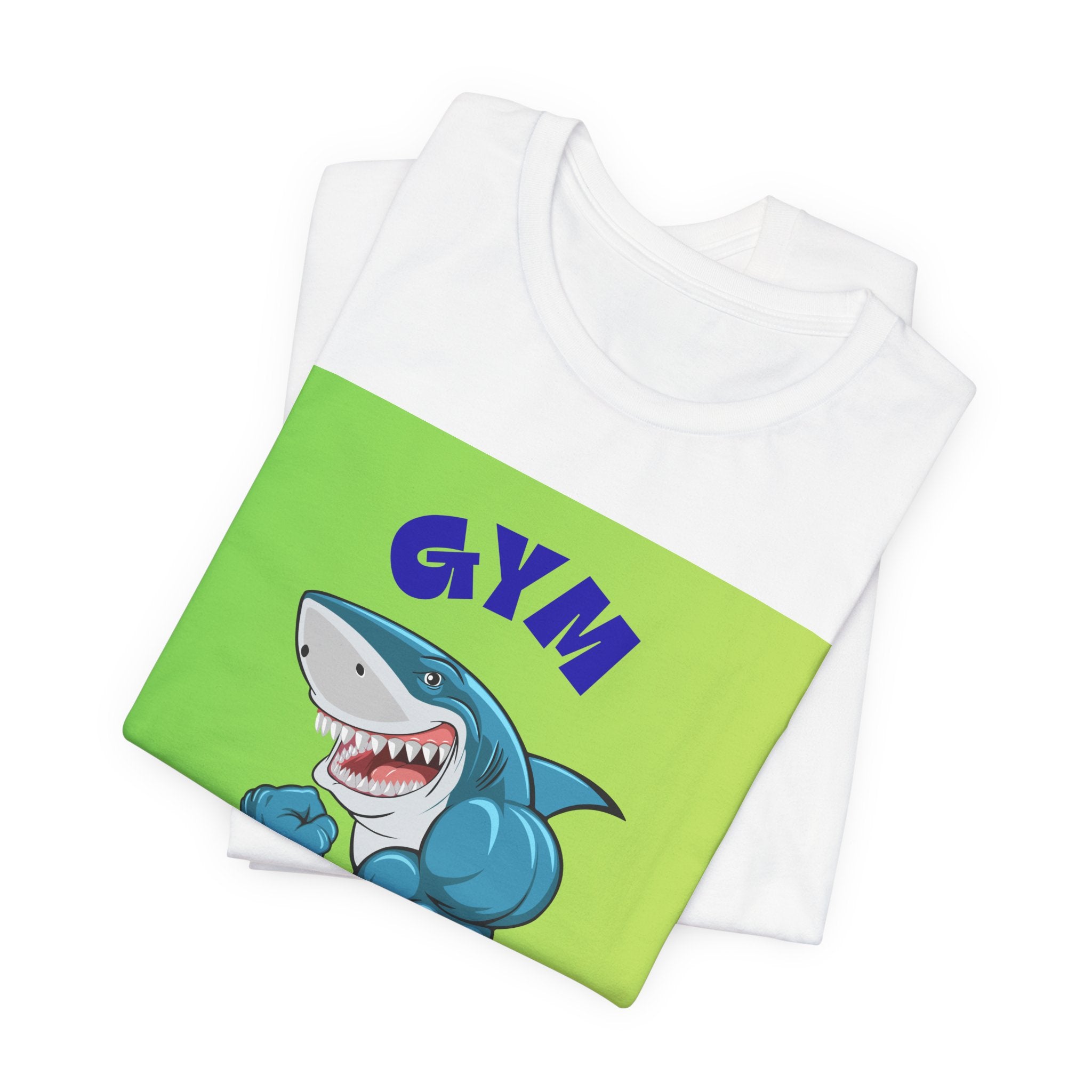 Gym Lover T-Shirt — Funny Muscular Shark Fitness Tee
