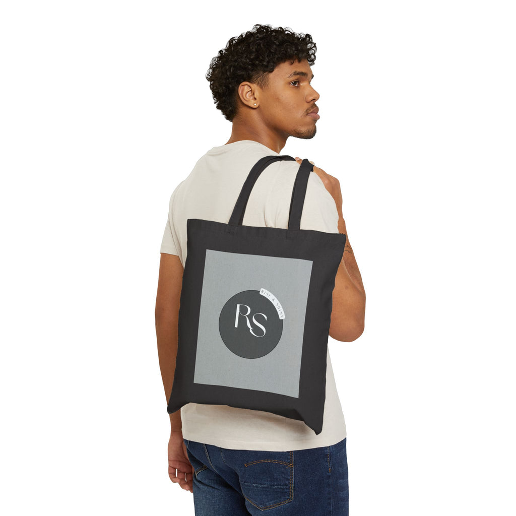 Canvas Tote Bag — Minimal Monogram 'RS' Logo Eco Shopper