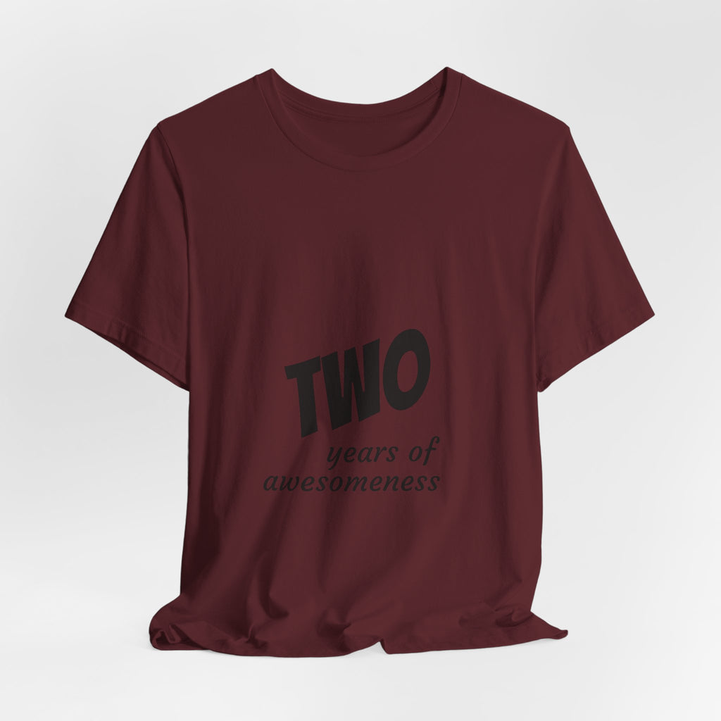 2 Years of Awesomeness Toddler Birthday Tee