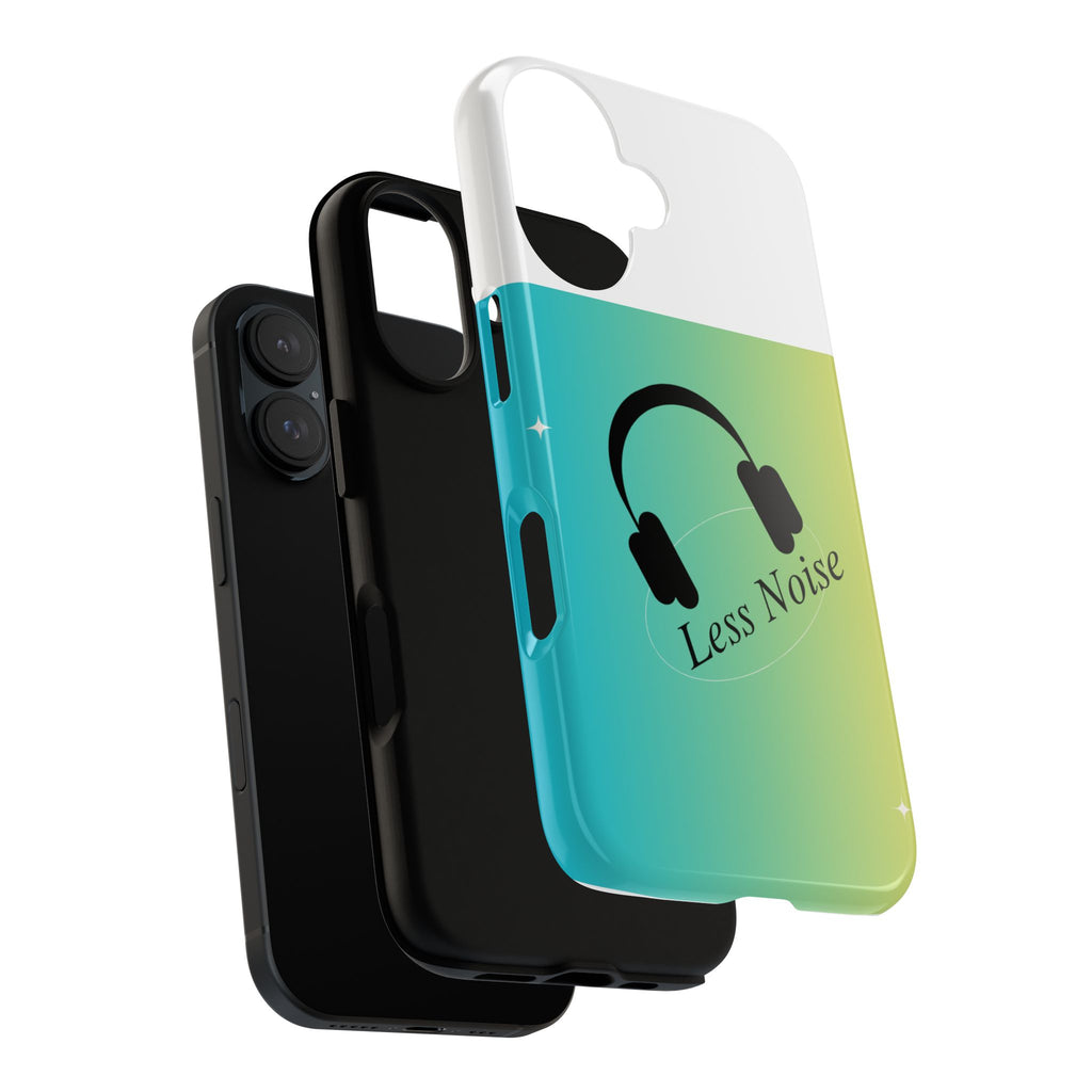 Less Noise Headphones Gradient Phone Case — Protective Tough Case for Music Lovers