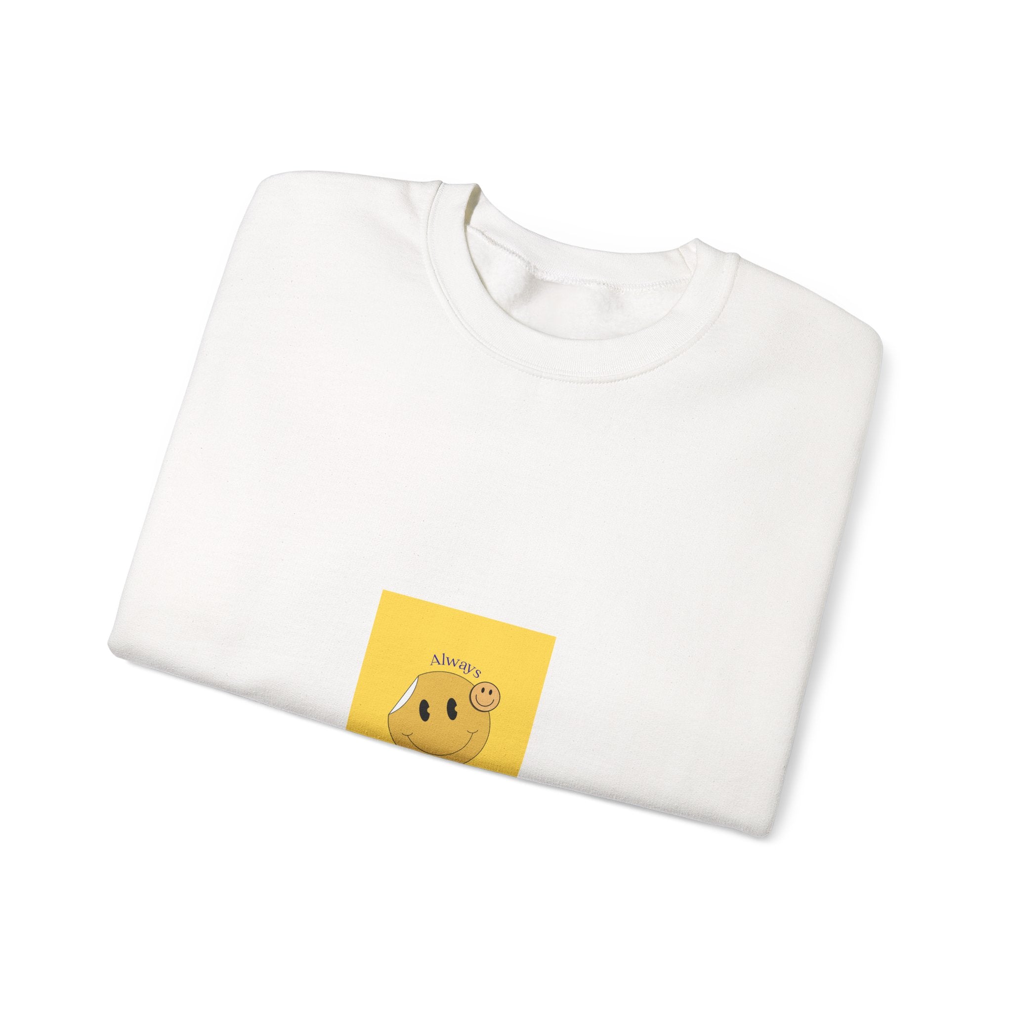 Smile Sunshine Crewneck Sweatshirt — Retro Smiley Face Graphic