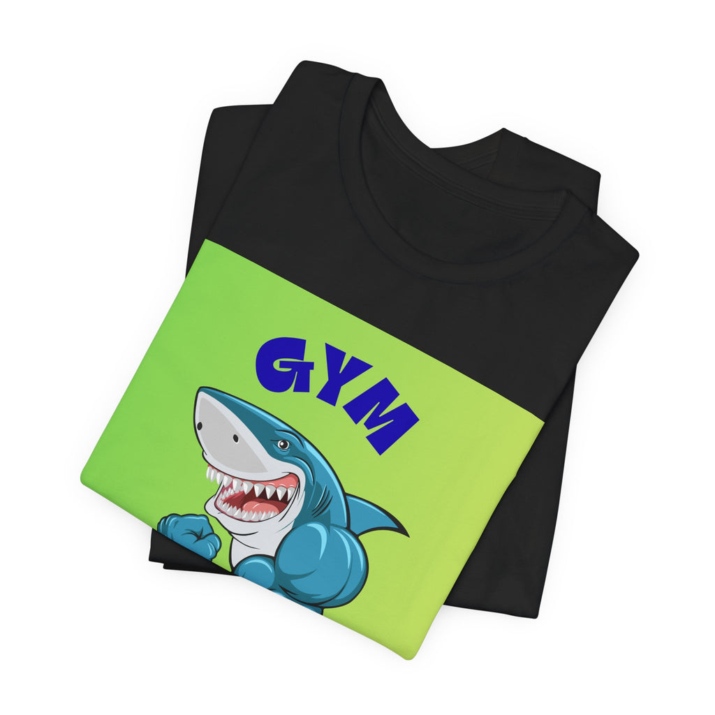 Gym Lover T-Shirt — Funny Muscular Shark Fitness Tee