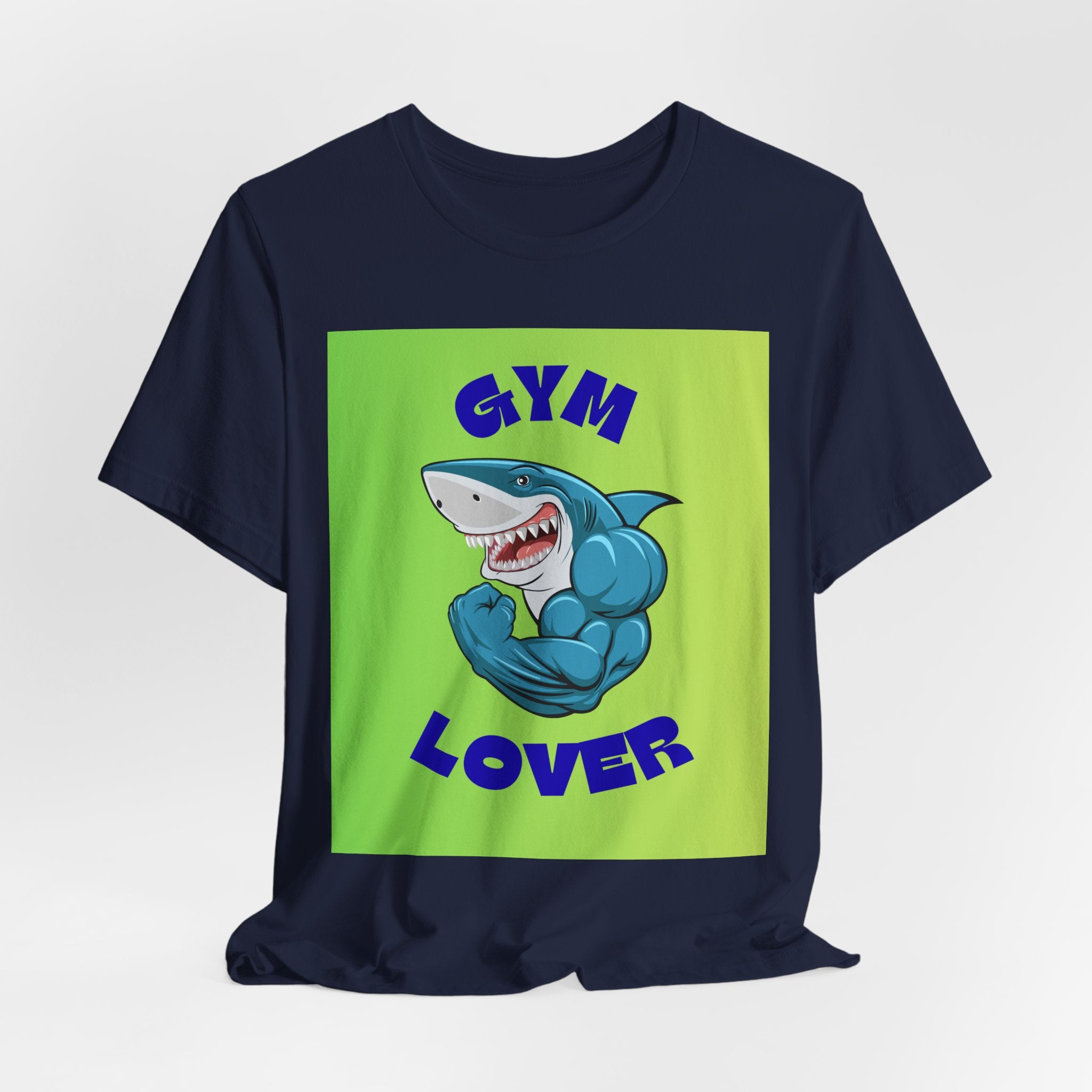 Gym Lover T-Shirt — Funny Muscular Shark Fitness Tee