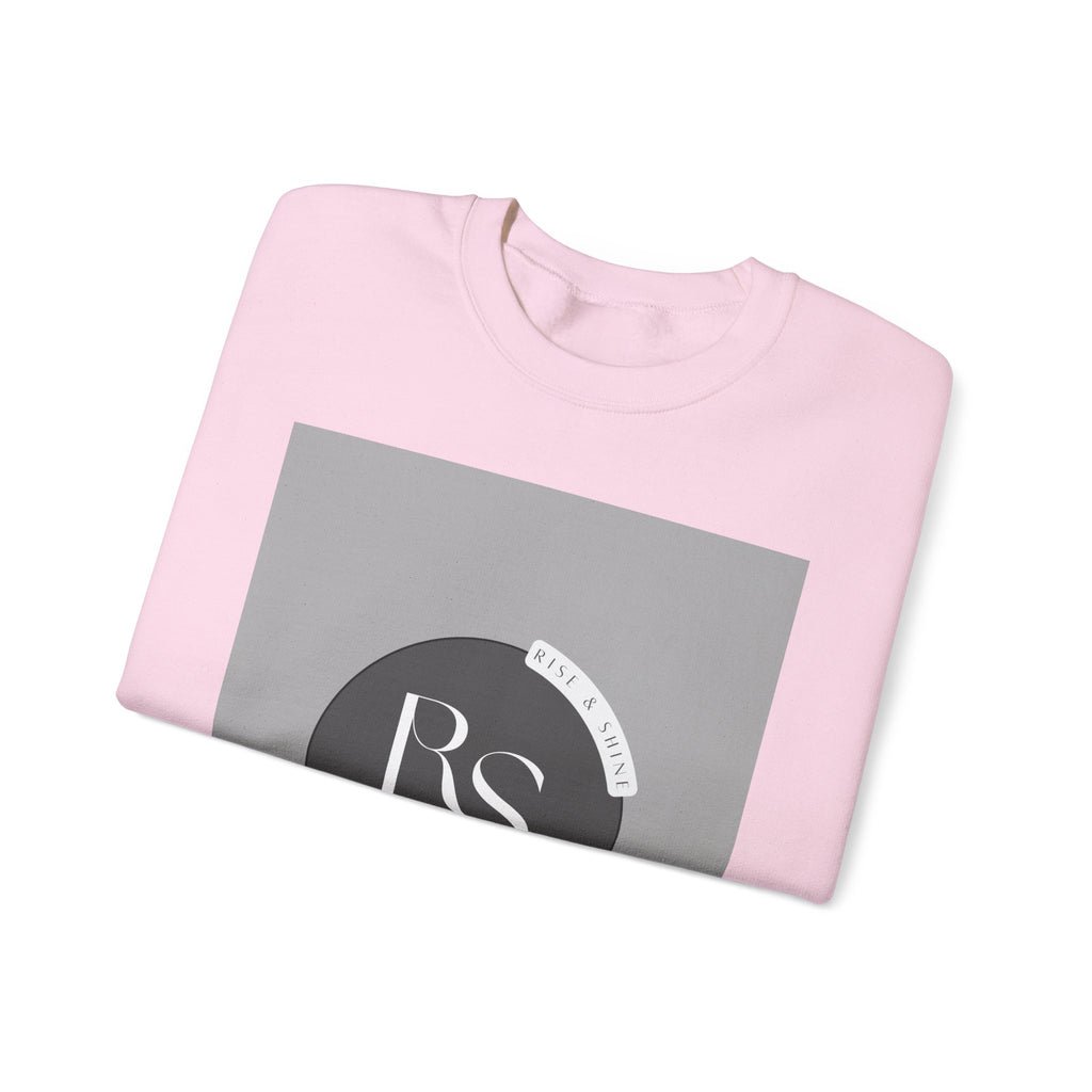 RS Monogram Crewneck Sweatshirt — Minimalist Gray Logo Pullover