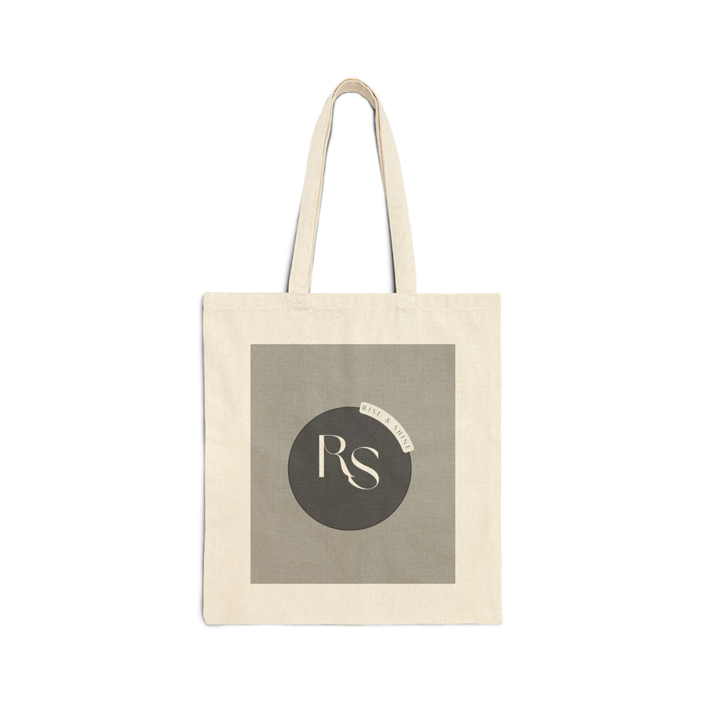 Canvas Tote Bag — Minimal Monogram 'RS' Logo Eco Shopper
