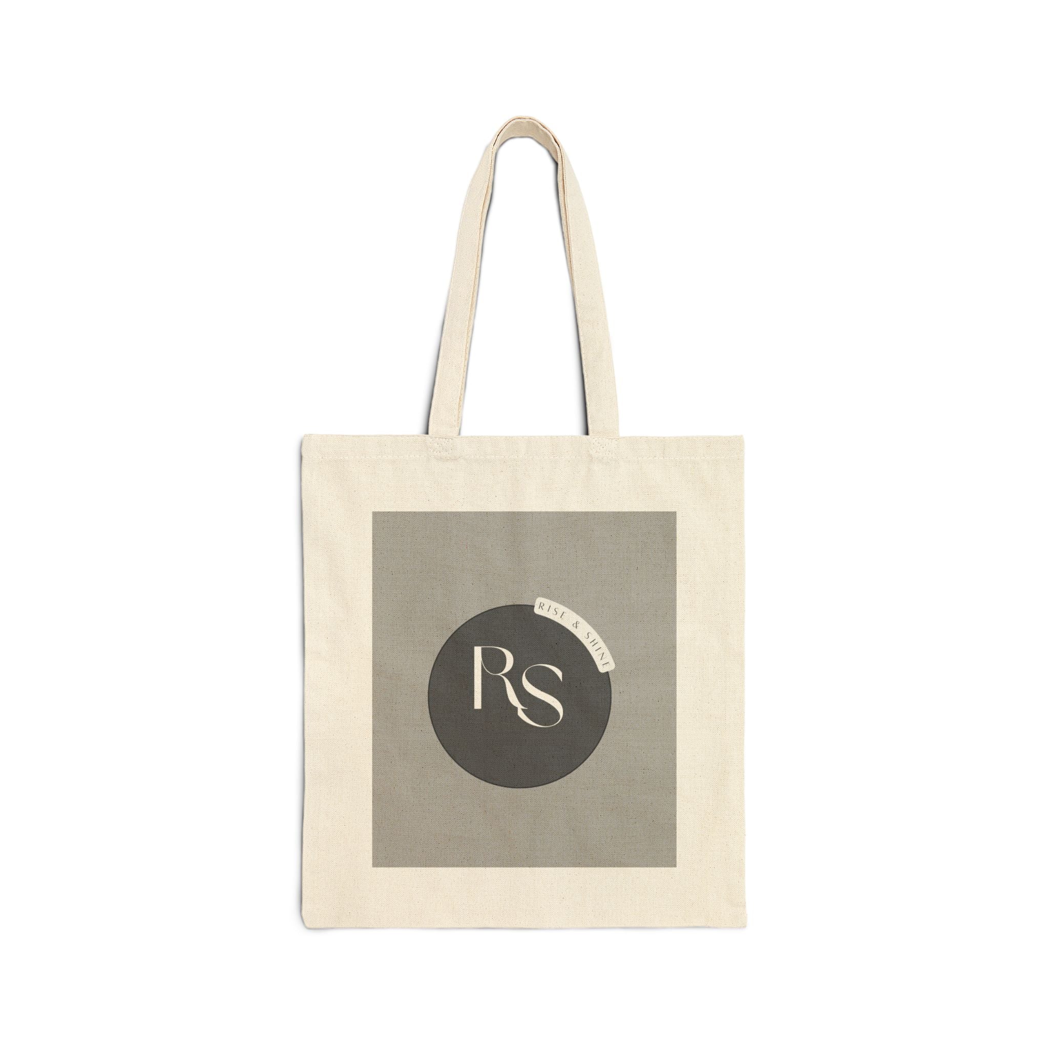 Canvas Tote Bag — Minimal Monogram 'RS' Logo Eco Shopper