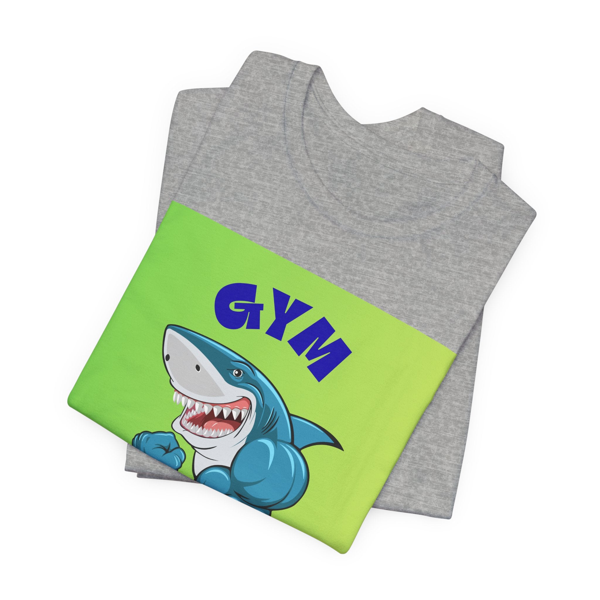 Gym Lover T-Shirt — Funny Muscular Shark Fitness Tee