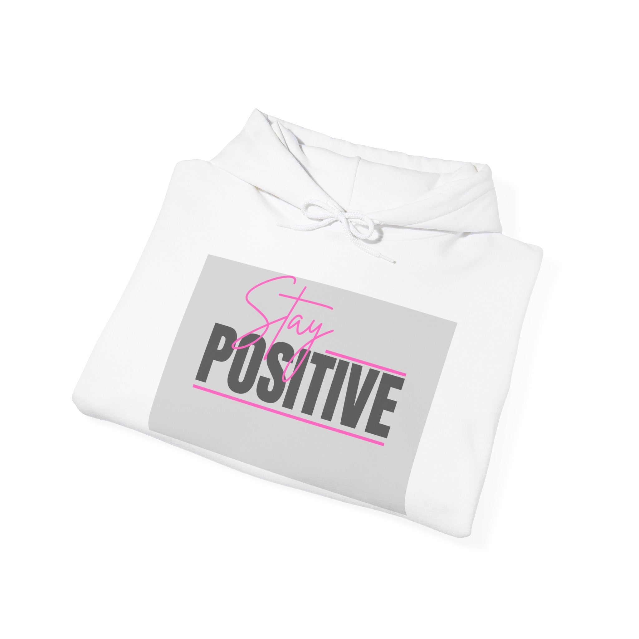 Positive Vibes Hoodie — “Stay Positive” Graphic Hooded Sweatshirt