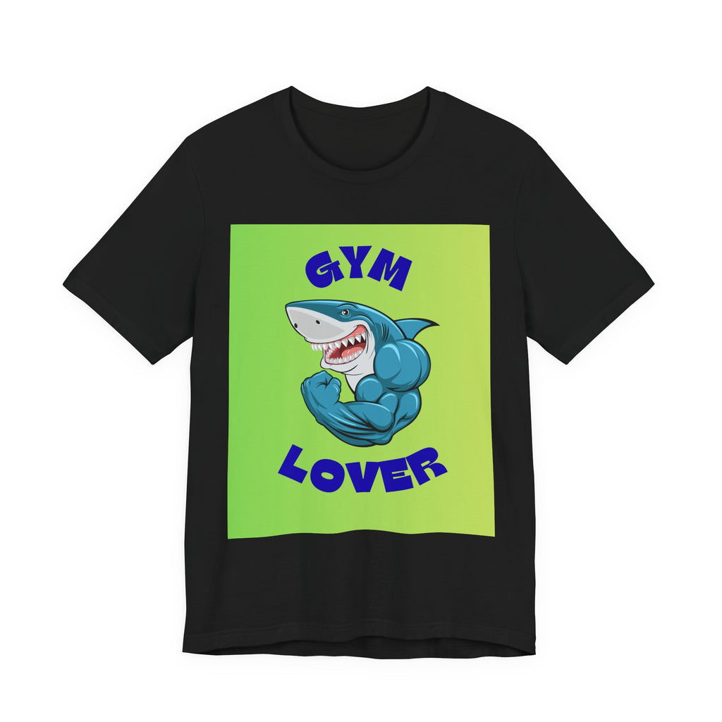 Gym Lover T-Shirt — Funny Muscular Shark Fitness Tee