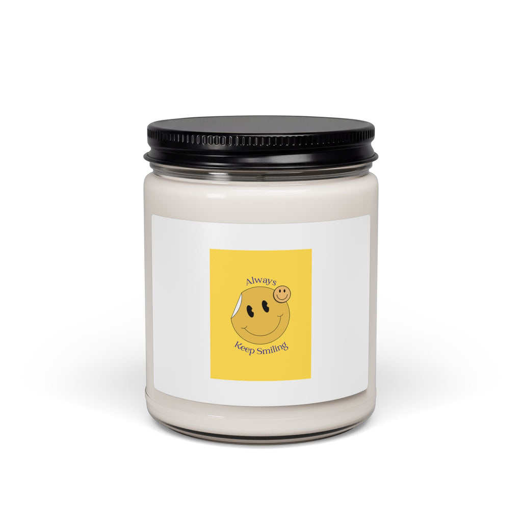 Soy Candle — "Always Keep Smiling" Happy Face Scented 9oz