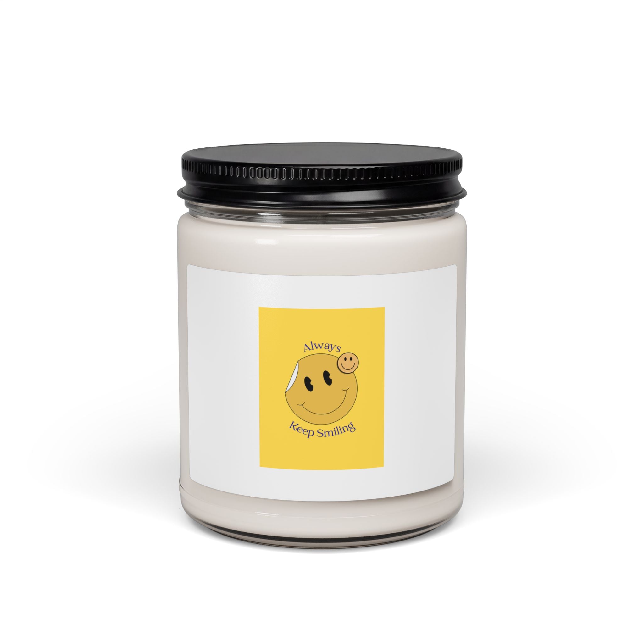 Soy Candle — "Always Keep Smiling" Happy Face Scented 9oz