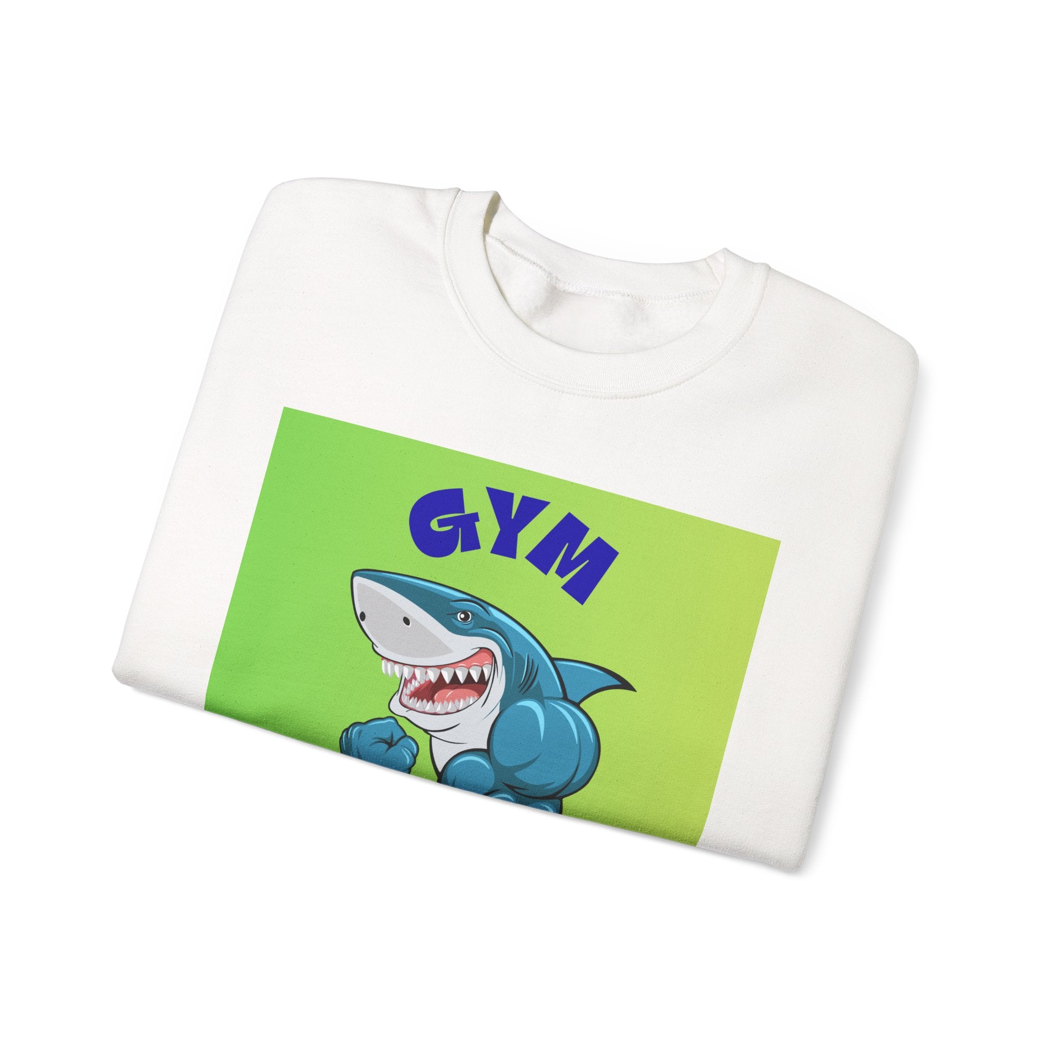 Gym Lover Sweatshirt — Muscular Shark Fitness Crewneck
