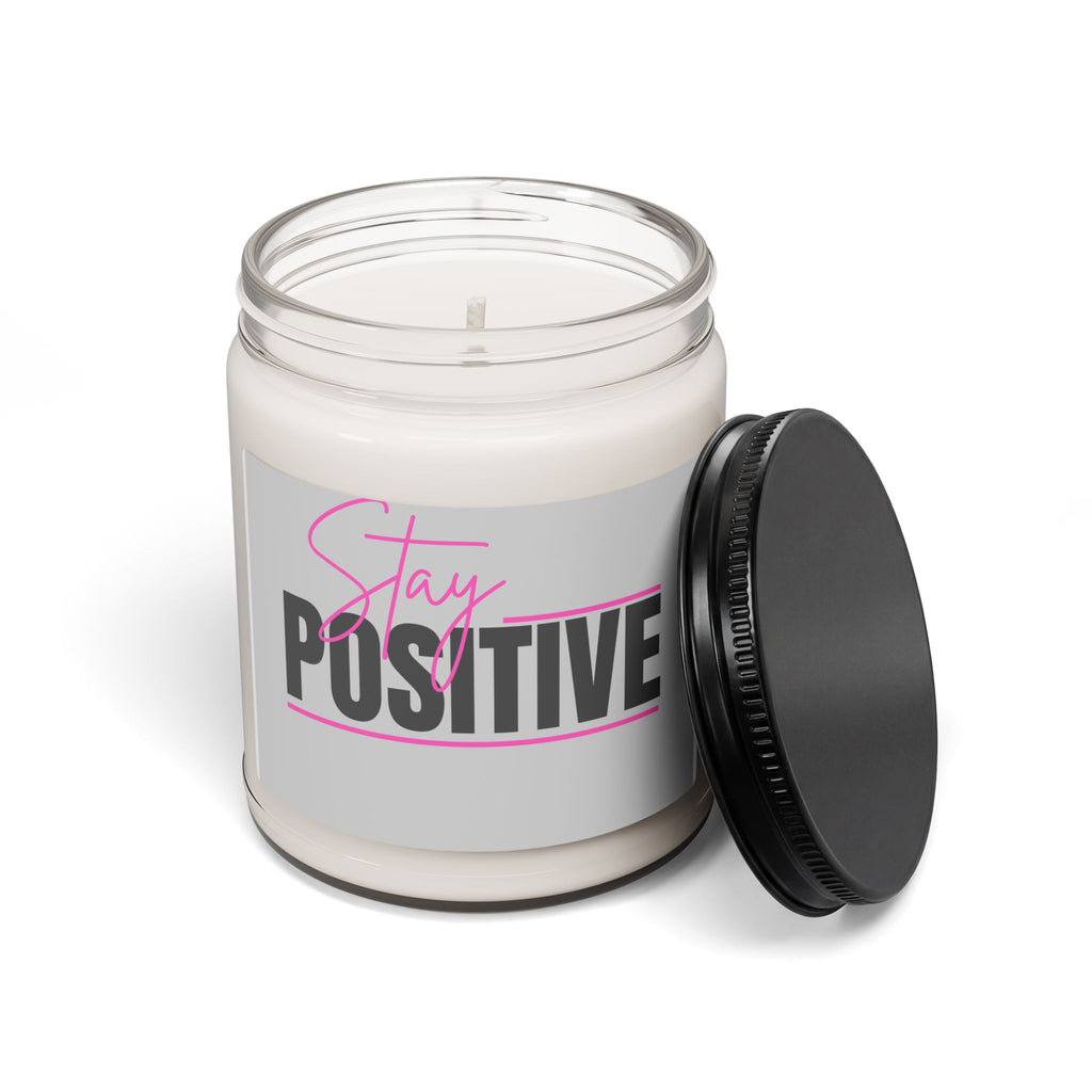 Stay Positive Soy Candle — 9oz Scented Jar, Motivational Gift