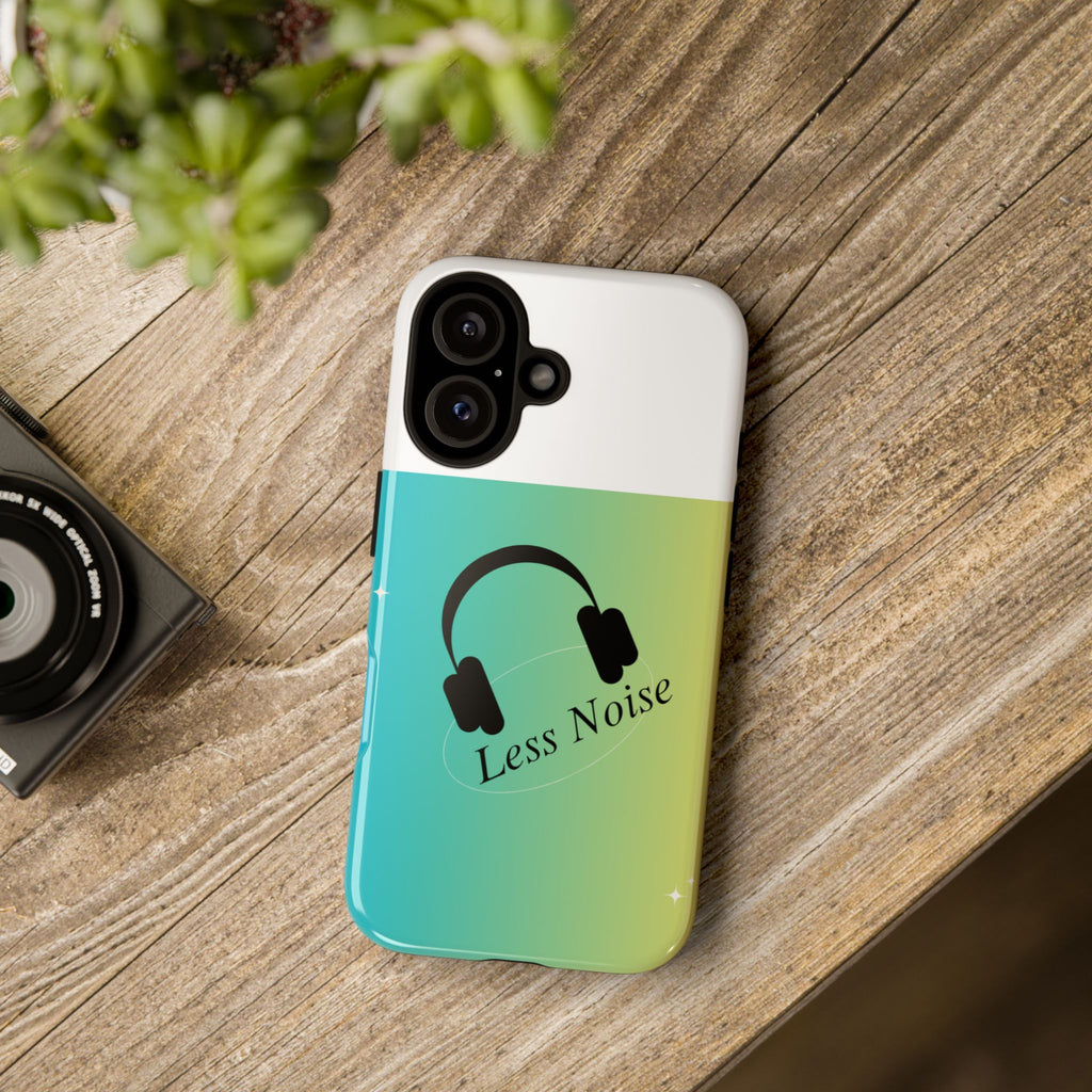 Less Noise Headphones Gradient Phone Case — Protective Tough Case for Music Lovers