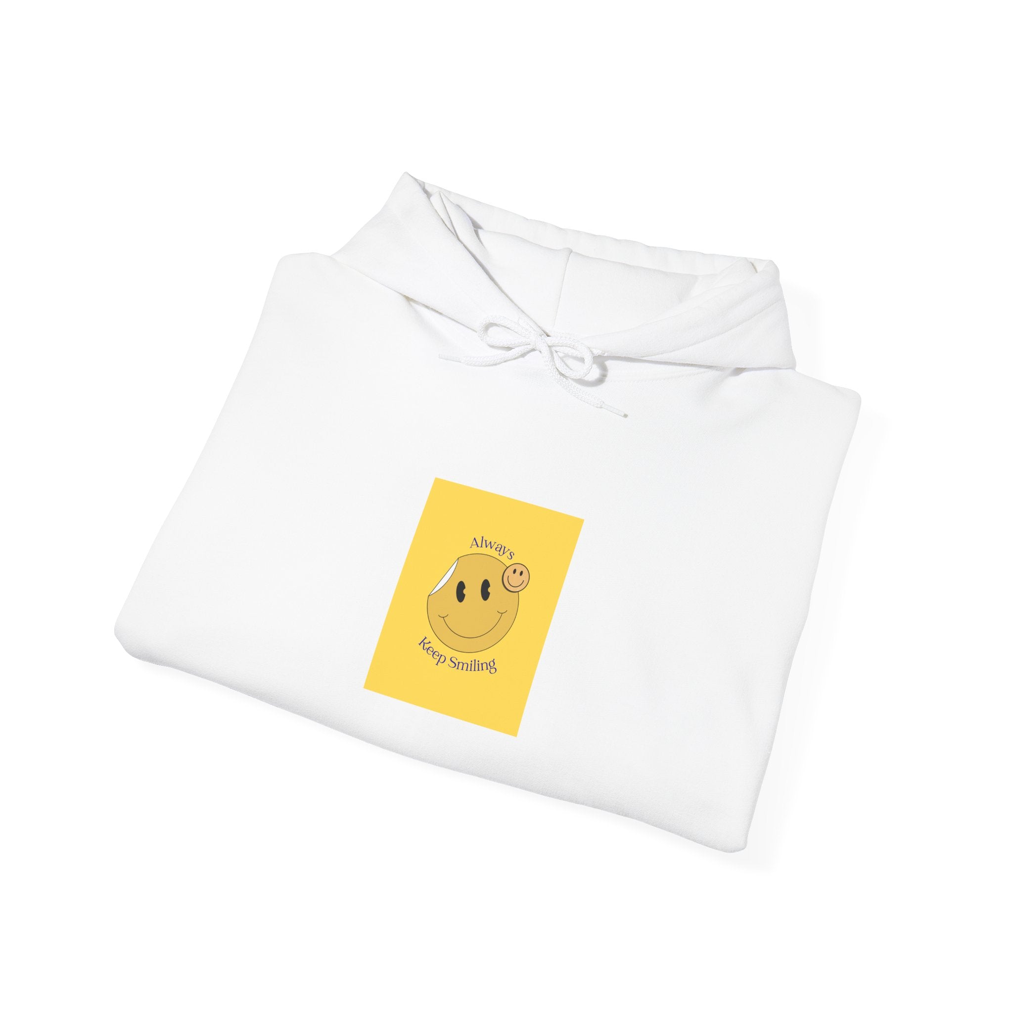 Smiley Sunshine Hoodie — 'Good Vibes Only' Yellow Graphic Sweatshirt