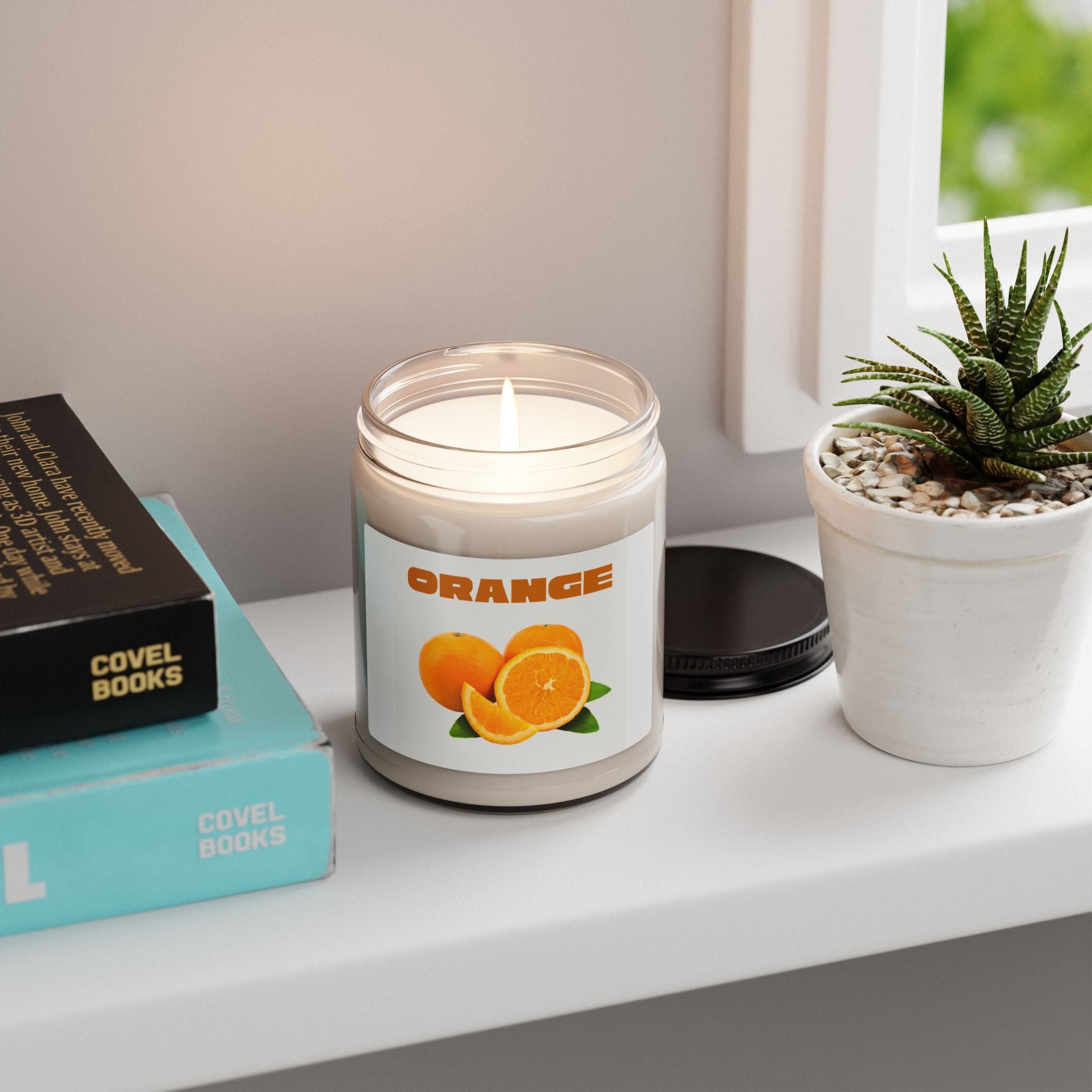 Orange Scented Soy Candle — 9oz Citrus Aromatherapy Jar