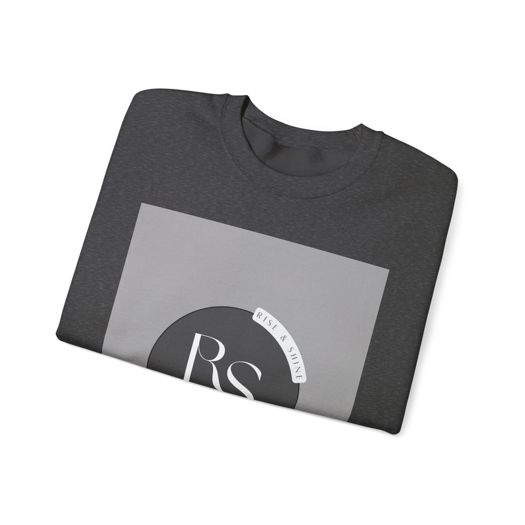 RS Monogram Crewneck Sweatshirt — Minimalist Gray Logo Pullover