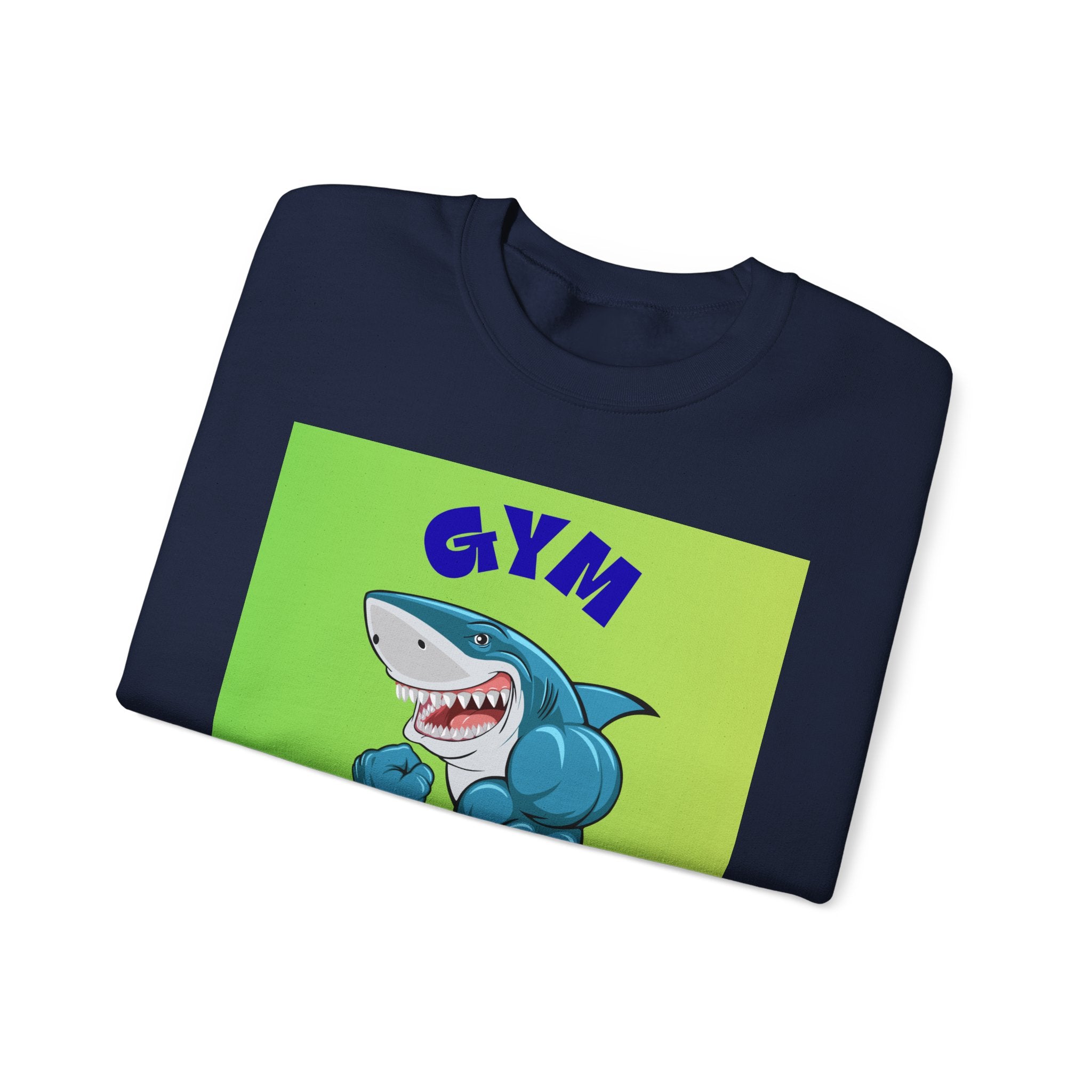 Gym Lover Sweatshirt — Muscular Shark Fitness Crewneck