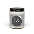 Soy Candle 9oz — Elegant 'RS' Monogram Scented Jar Candle (Aromatherapy Gift)