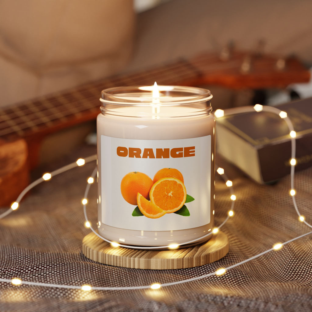 Orange Scented Soy Candle — 9oz Citrus Aromatherapy Jar