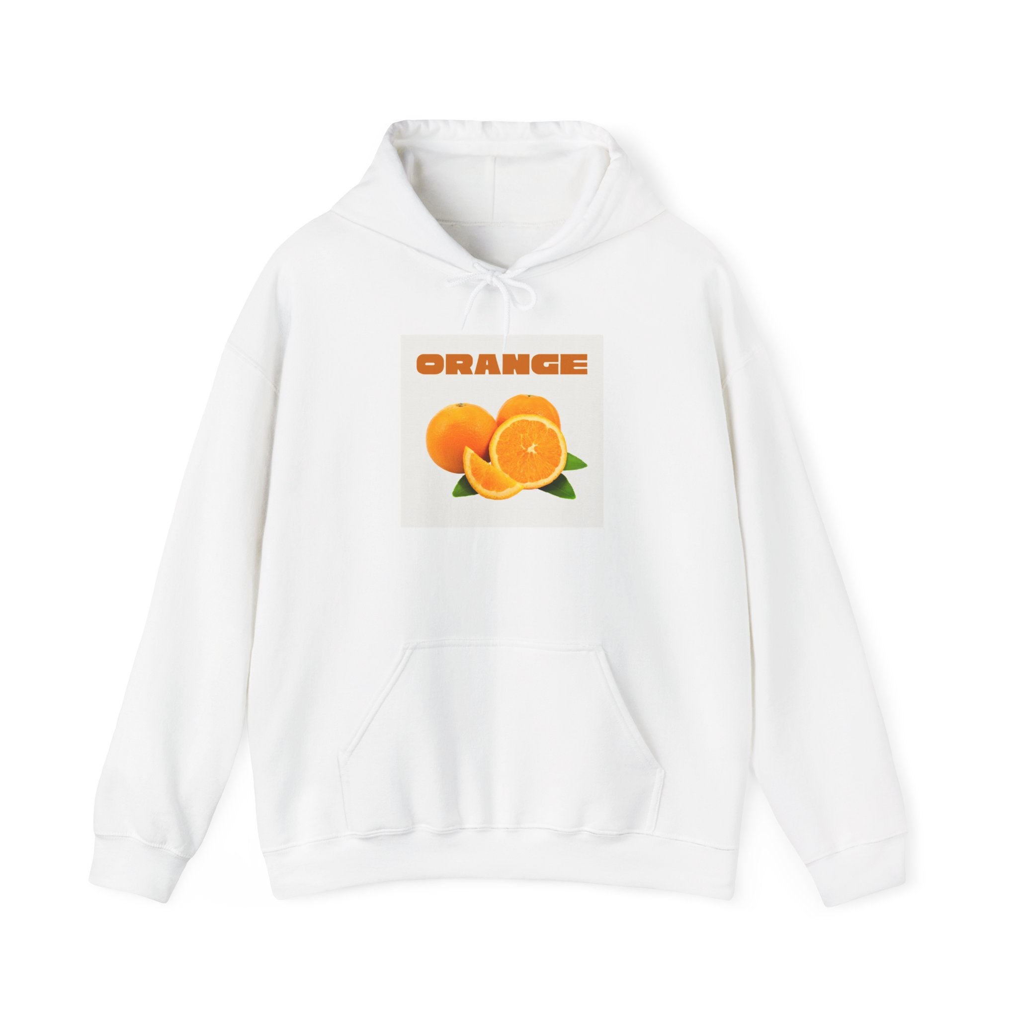 Orange Fruit Graphic Hoodie — Retro Citrus Illustration