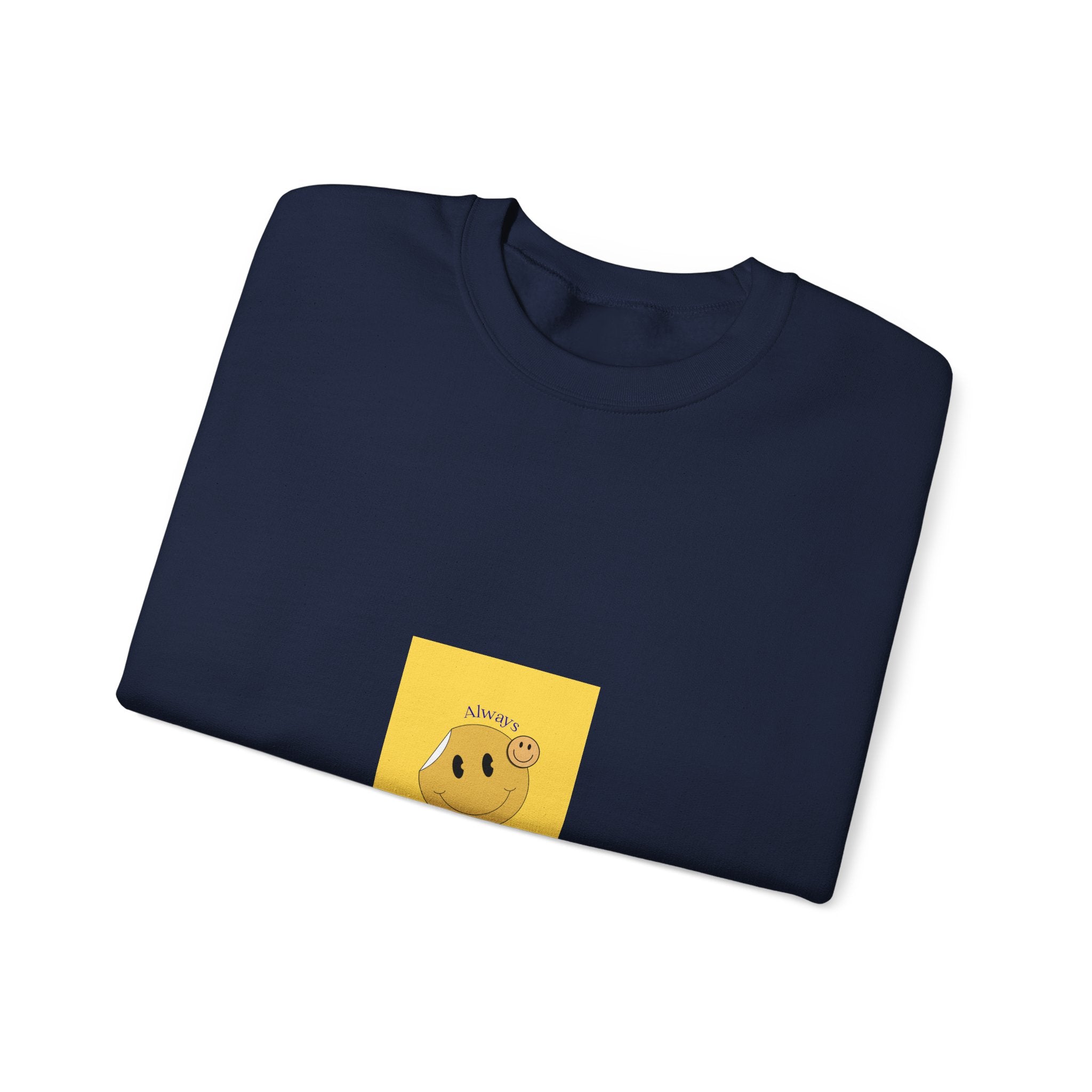 Smile Sunshine Crewneck Sweatshirt — Retro Smiley Face Graphic