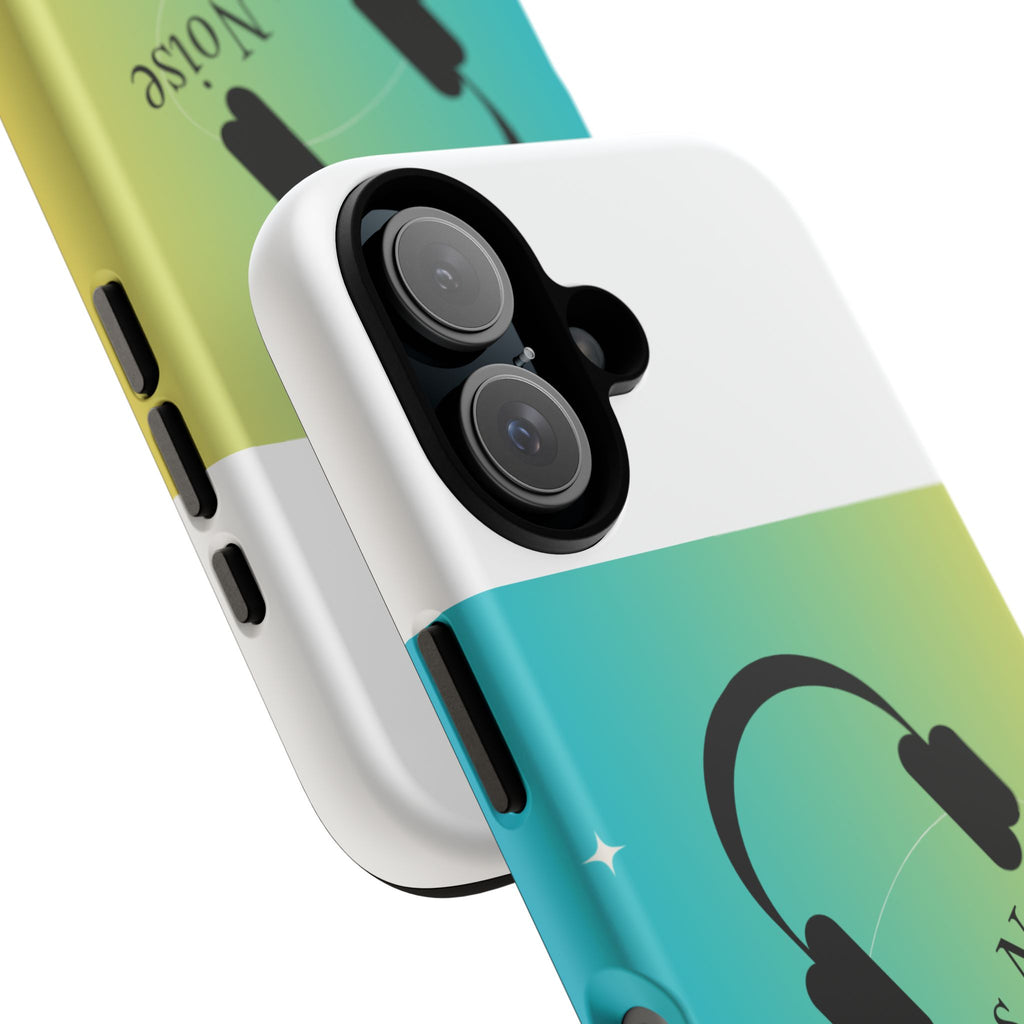 Less Noise Headphones Gradient Phone Case — Protective Tough Case for Music Lovers