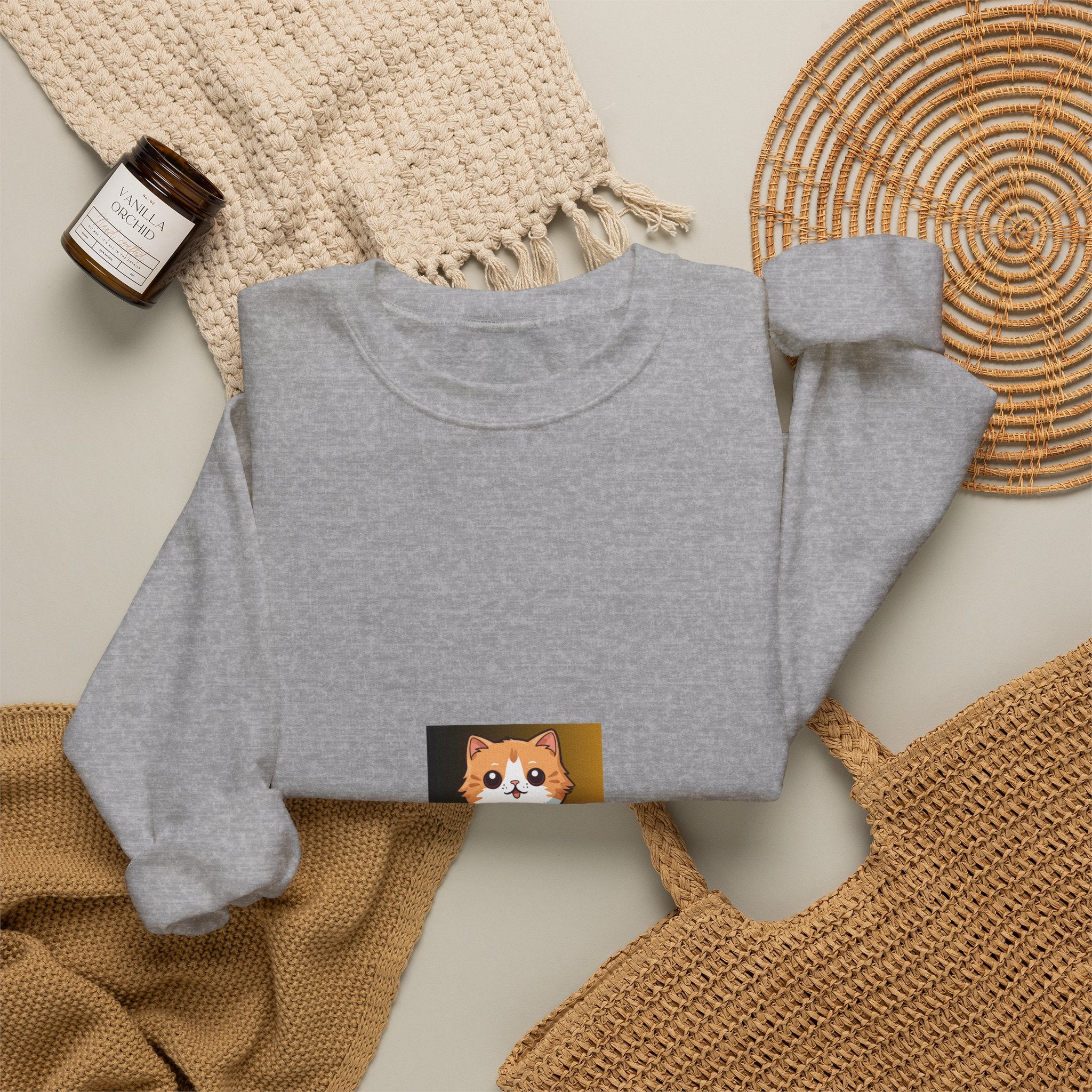 Corgi Smile Crewneck Sweatshirt — Cute Dog Graphic Pullover
