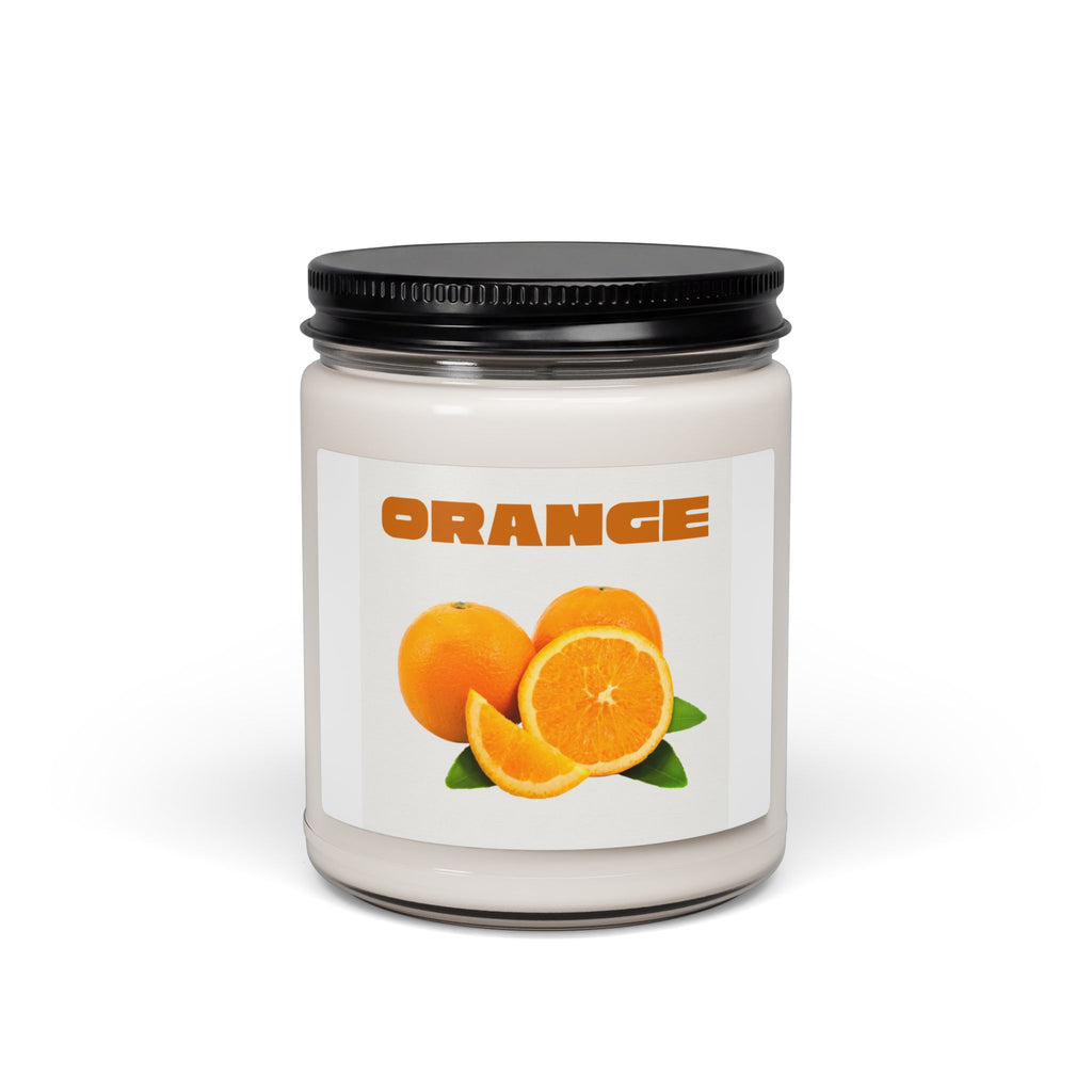 Orange Scented Soy Candle — 9oz Citrus Aromatherapy Jar