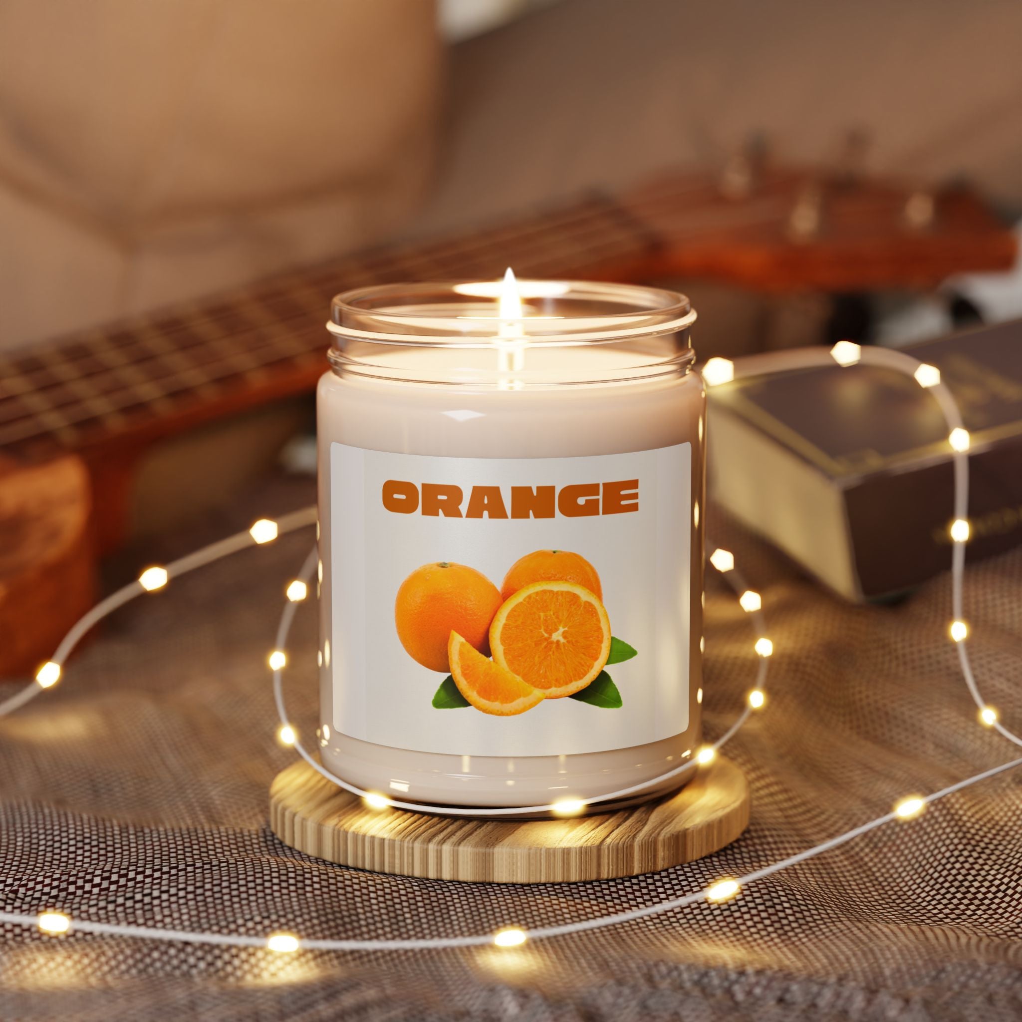 Orange Scented Soy Candle — 9oz Citrus Aromatherapy Jar