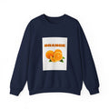 Orange Fruit Graphic Sweatshirt — "ORANGE" Retro Citrus Crewneck
