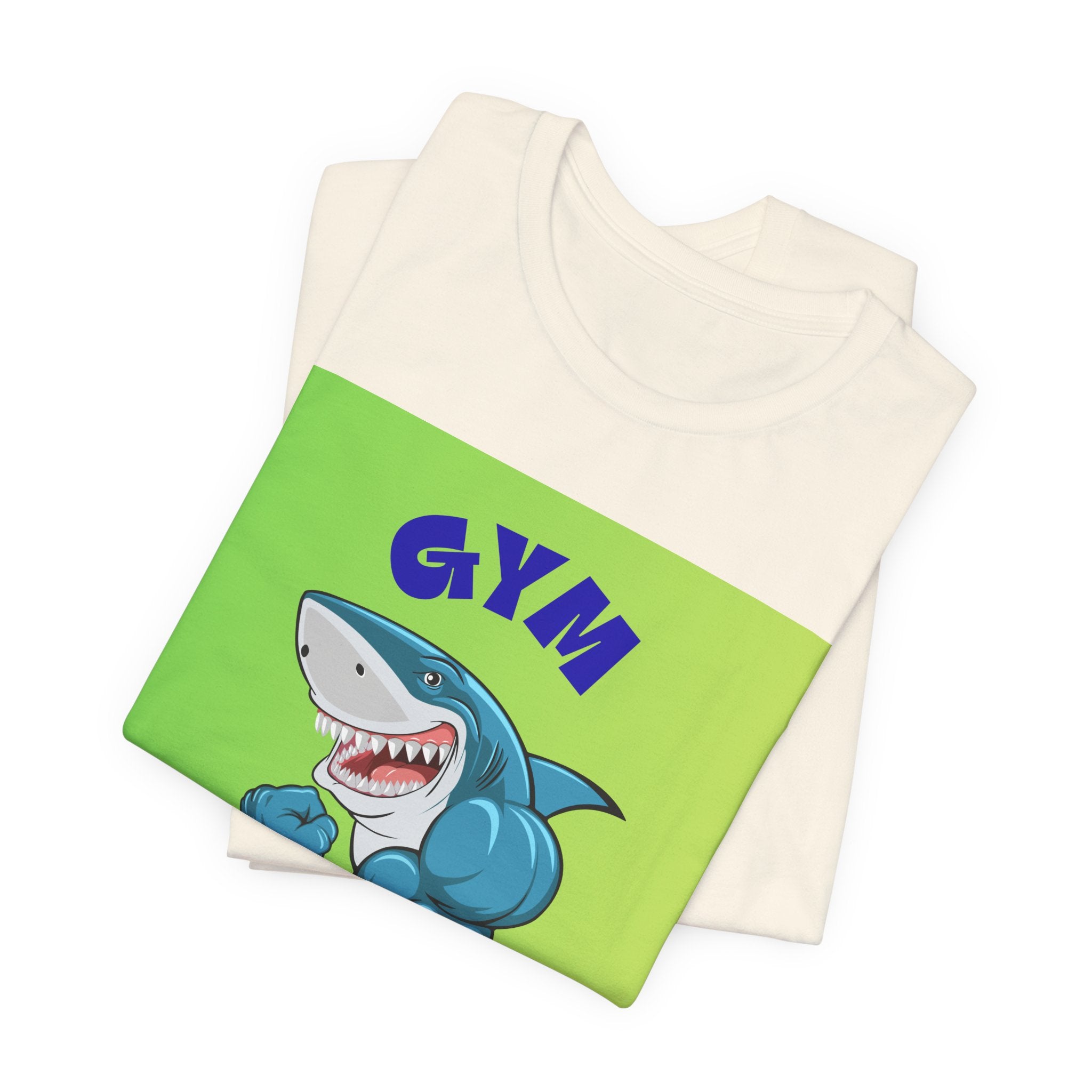 Gym Lover T-Shirt — Funny Muscular Shark Fitness Tee