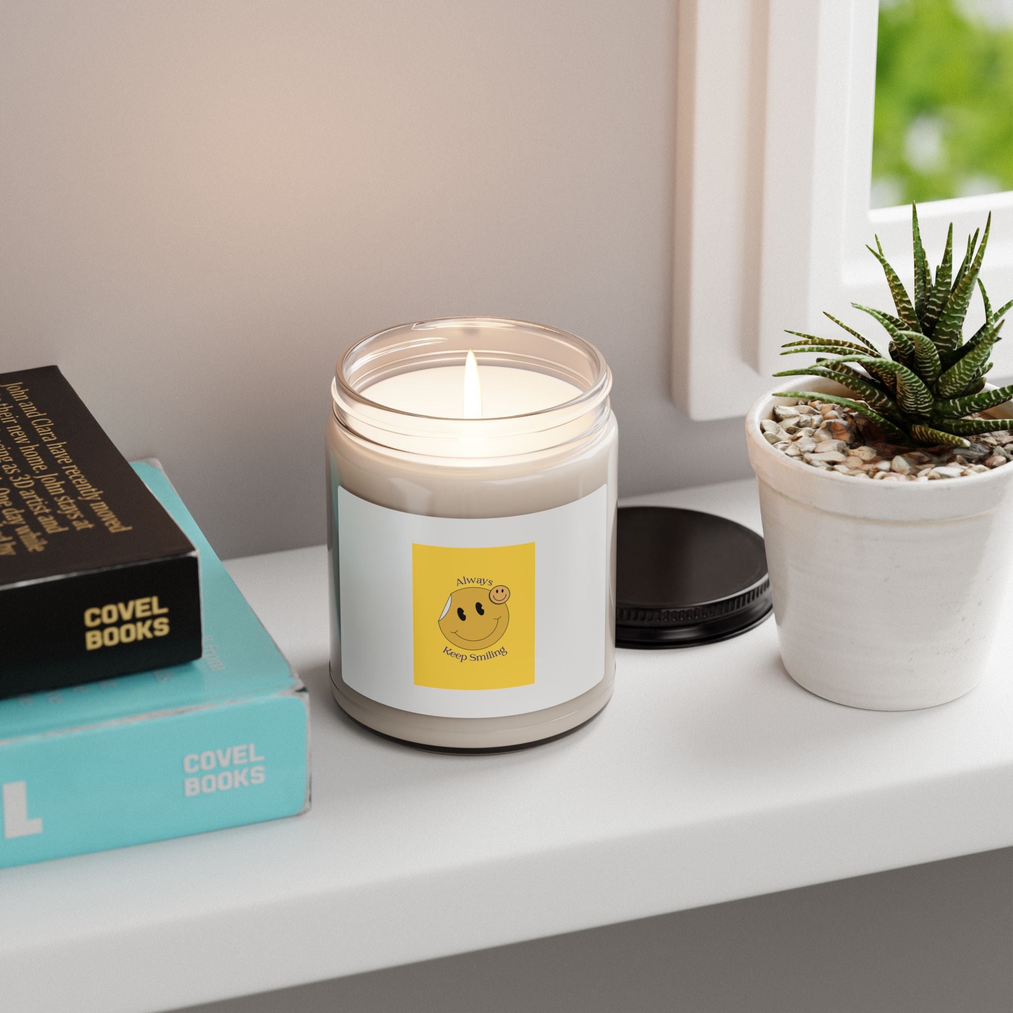 Soy Candle — "Always Keep Smiling" Happy Face Scented 9oz