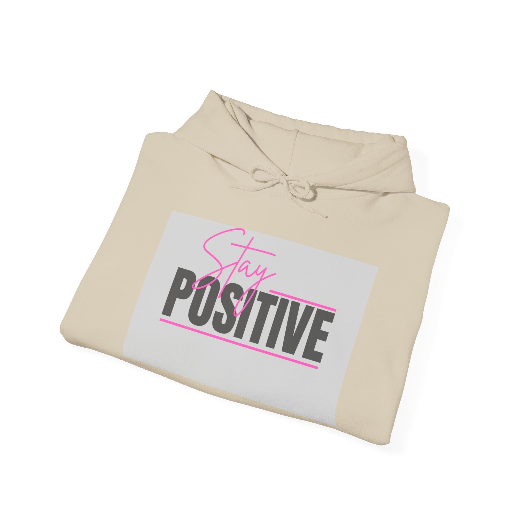 Positive Vibes Hoodie — “Stay Positive” Graphic Hooded Sweatshirt