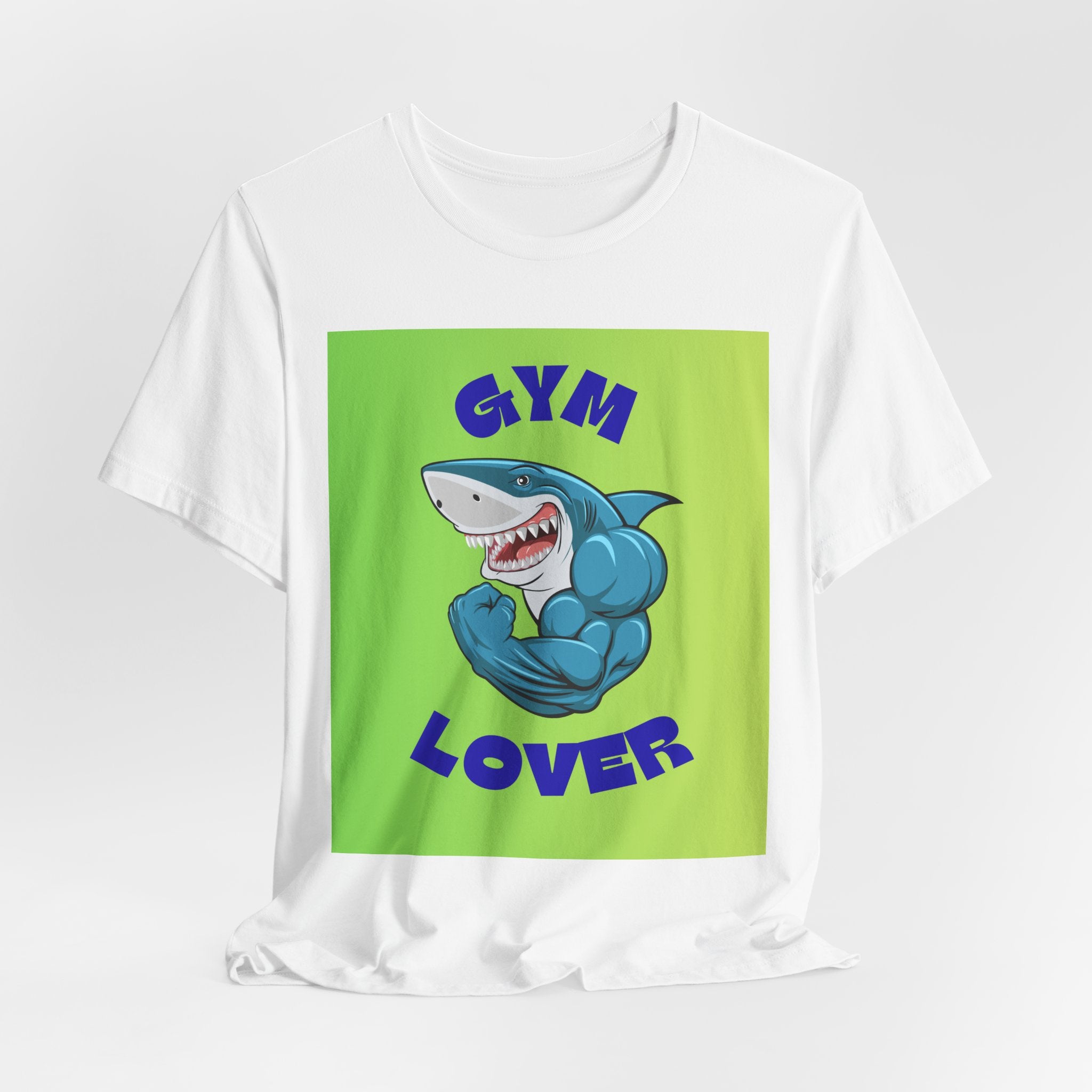Gym Lover T-Shirt — Funny Muscular Shark Fitness Tee